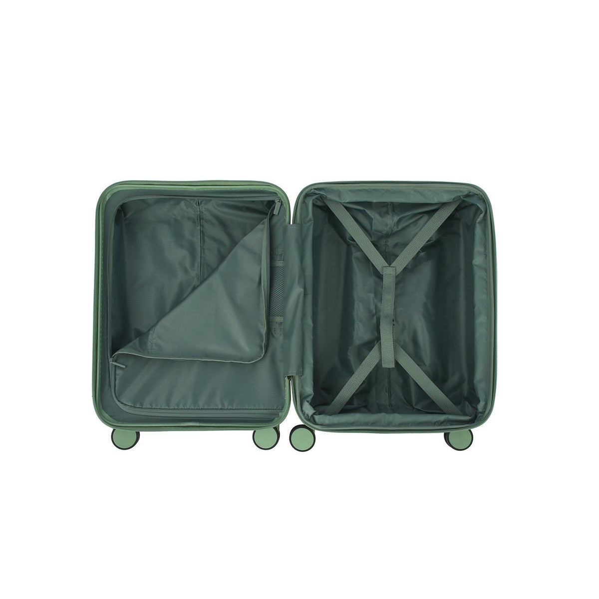 Crossing VIVE Polycarbonate Expandable Carry On Luggage V2 - Sage Green