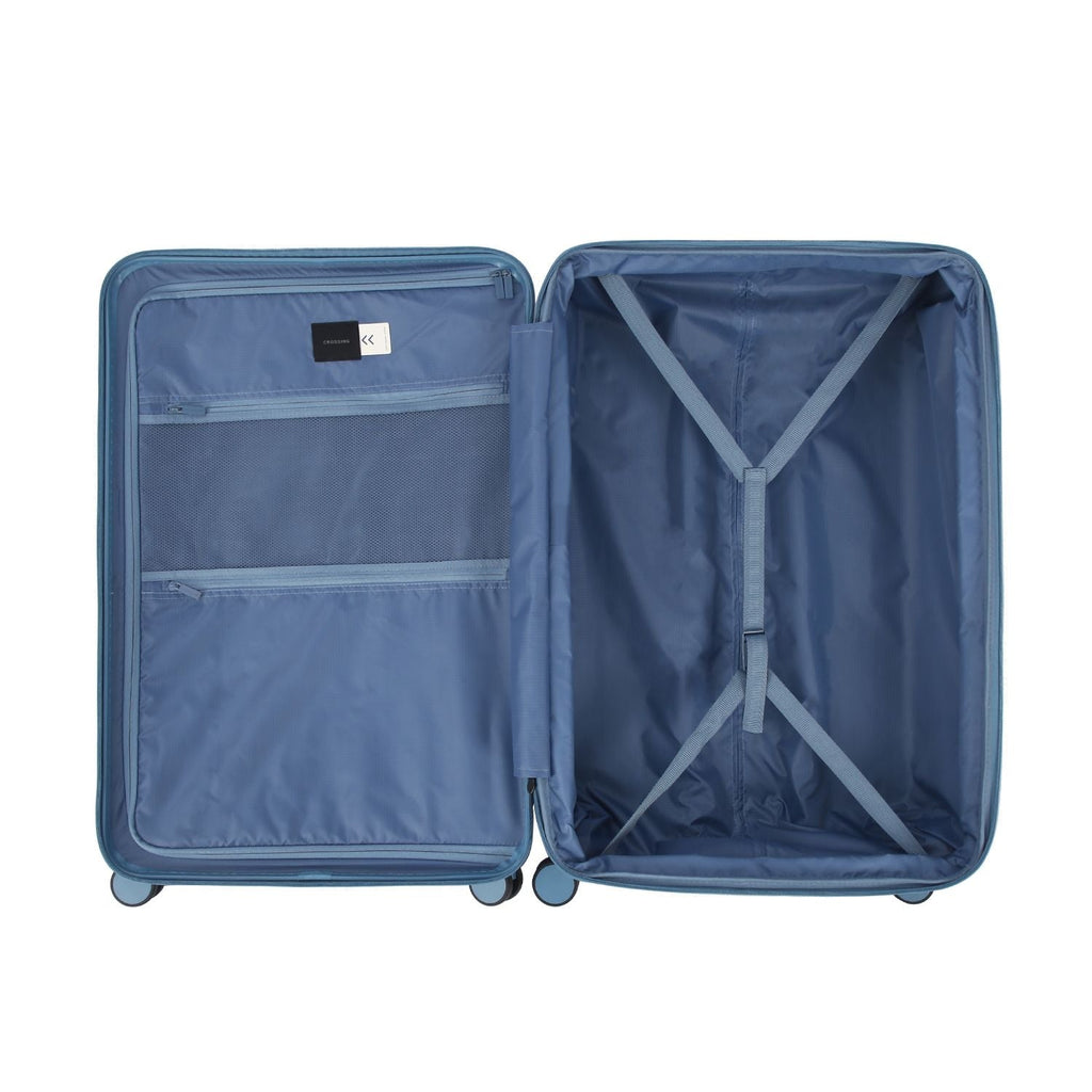 Crossing VIVE Polycarbonate Expandable Large Luggage V2 - Blue
