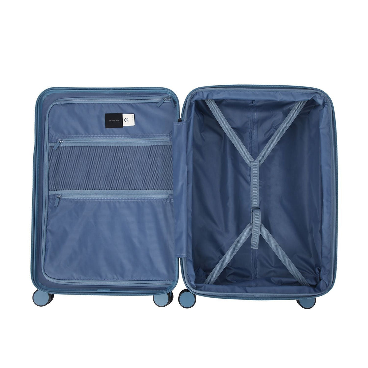 Crossing VIVE Polycarbonate Expandable Medium Luggage V2 - Blue