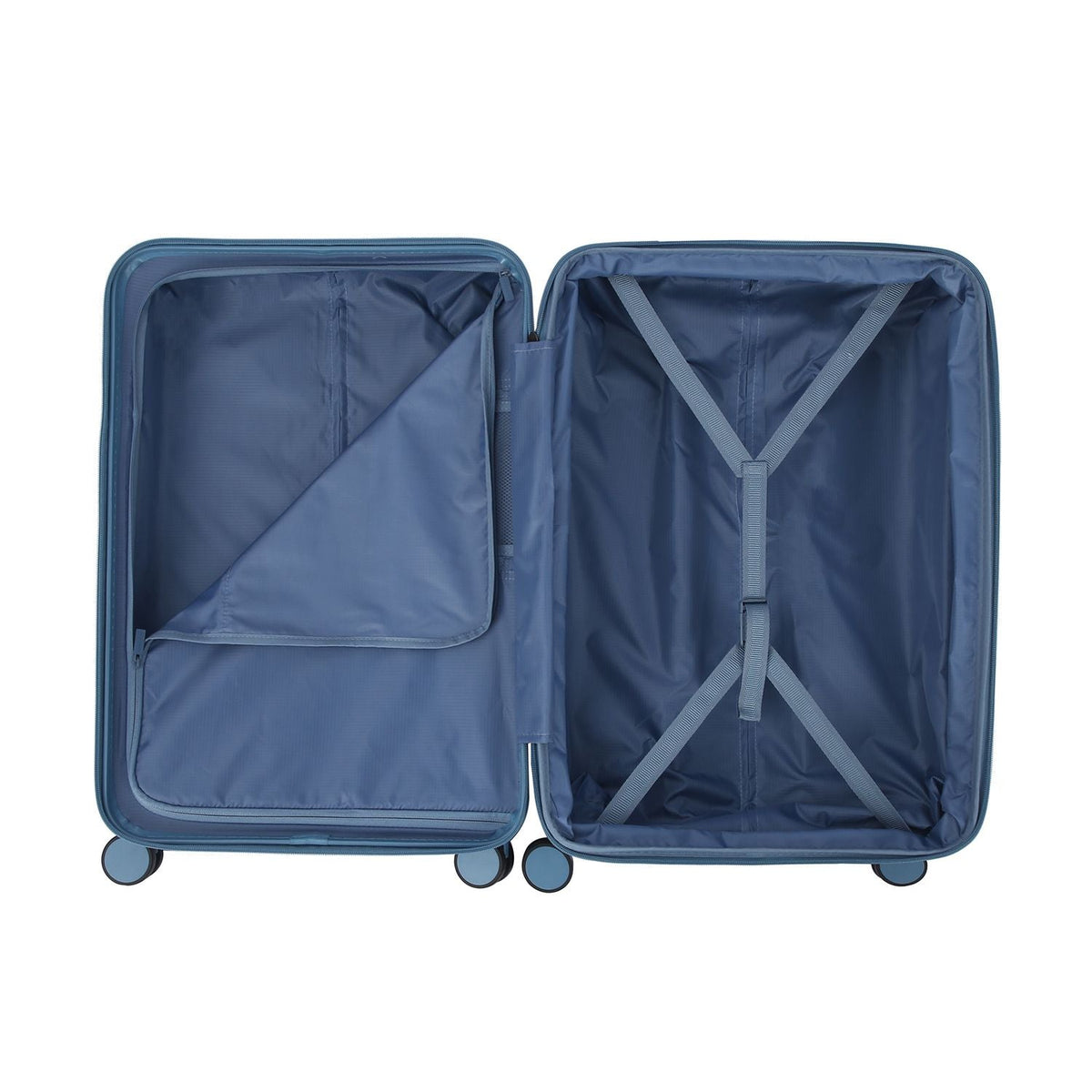 Crossing VIVE Polycarbonate Expandable Medium Luggage V2 - Blue