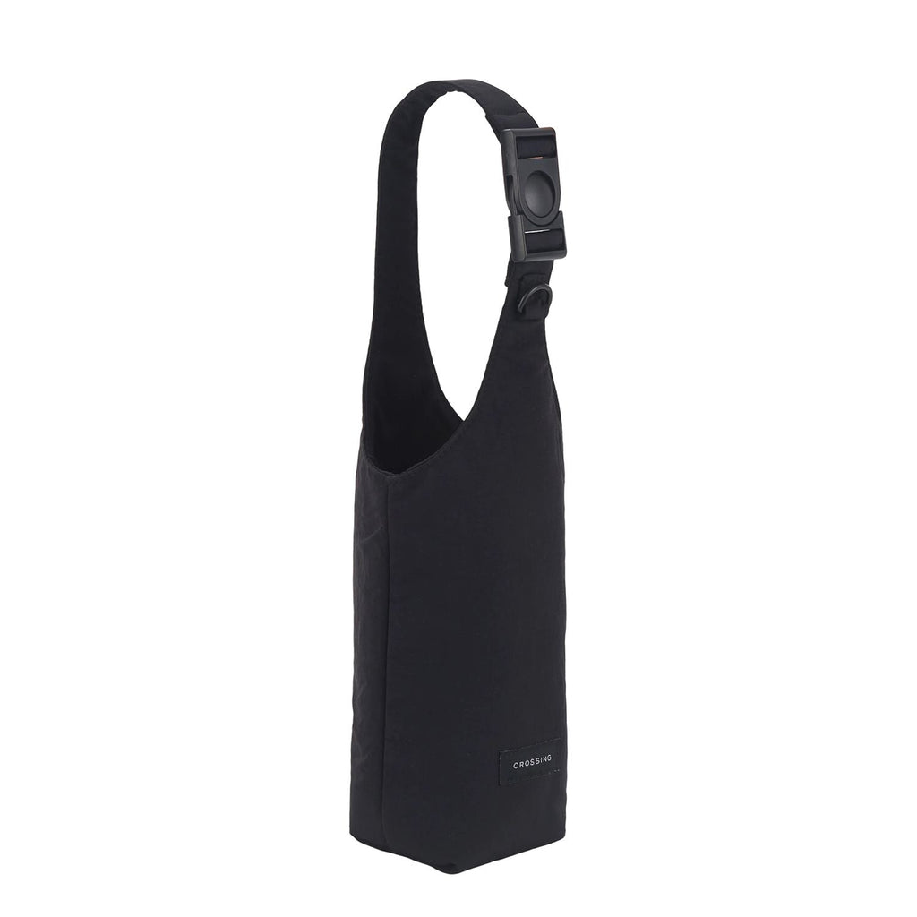 Crossing Waterproof Checked Nylon Dual Carry Water Bottle Bag - Black