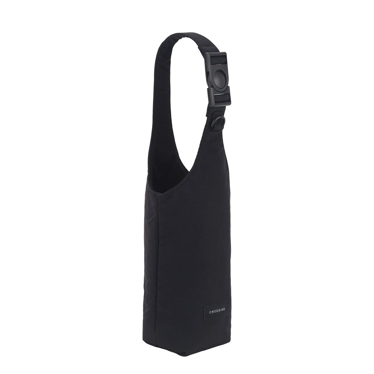 Crossing Waterproof Checked Nylon Dual Carry Water Bottle Bag - Black