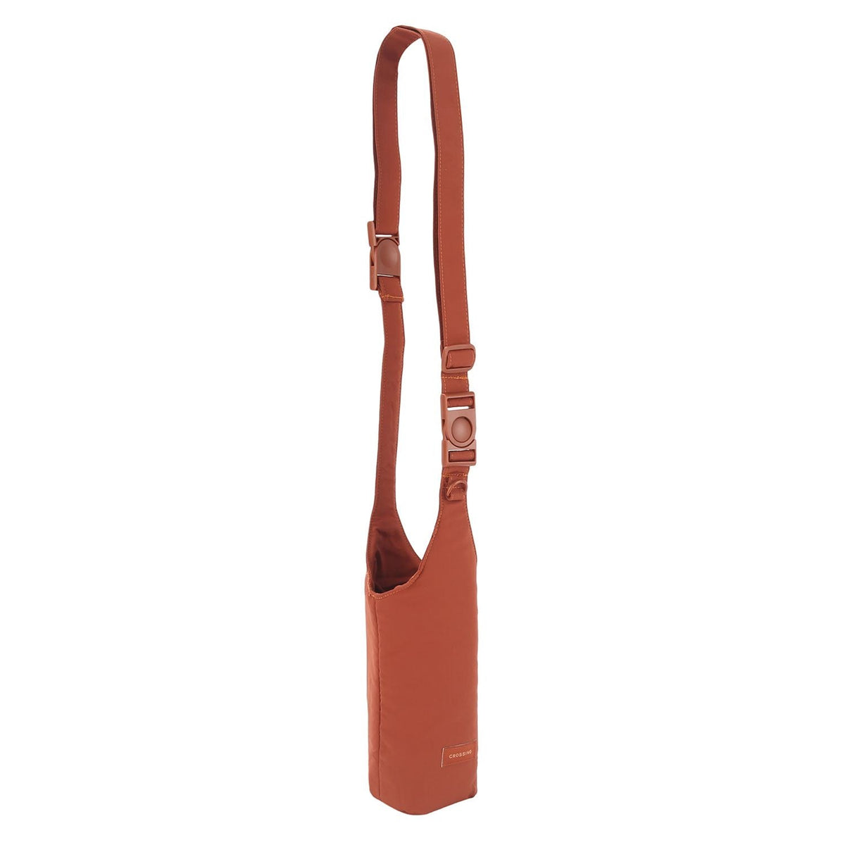 Crossing Waterproof Checked Nylon Dual Carry Water Bottle Bag - Rust