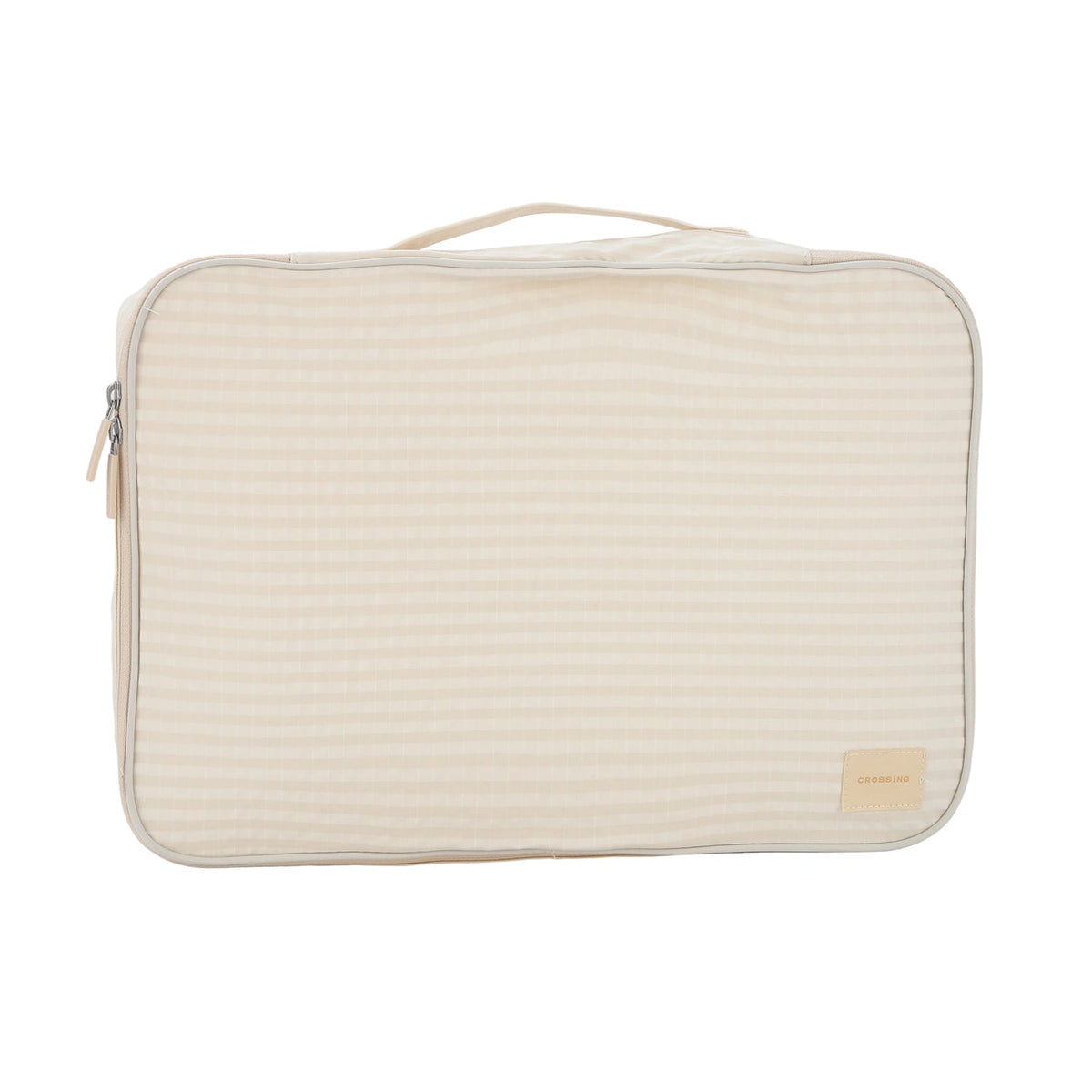 Crossing Waterproof Rayon Checked Packing Cube M - Beige