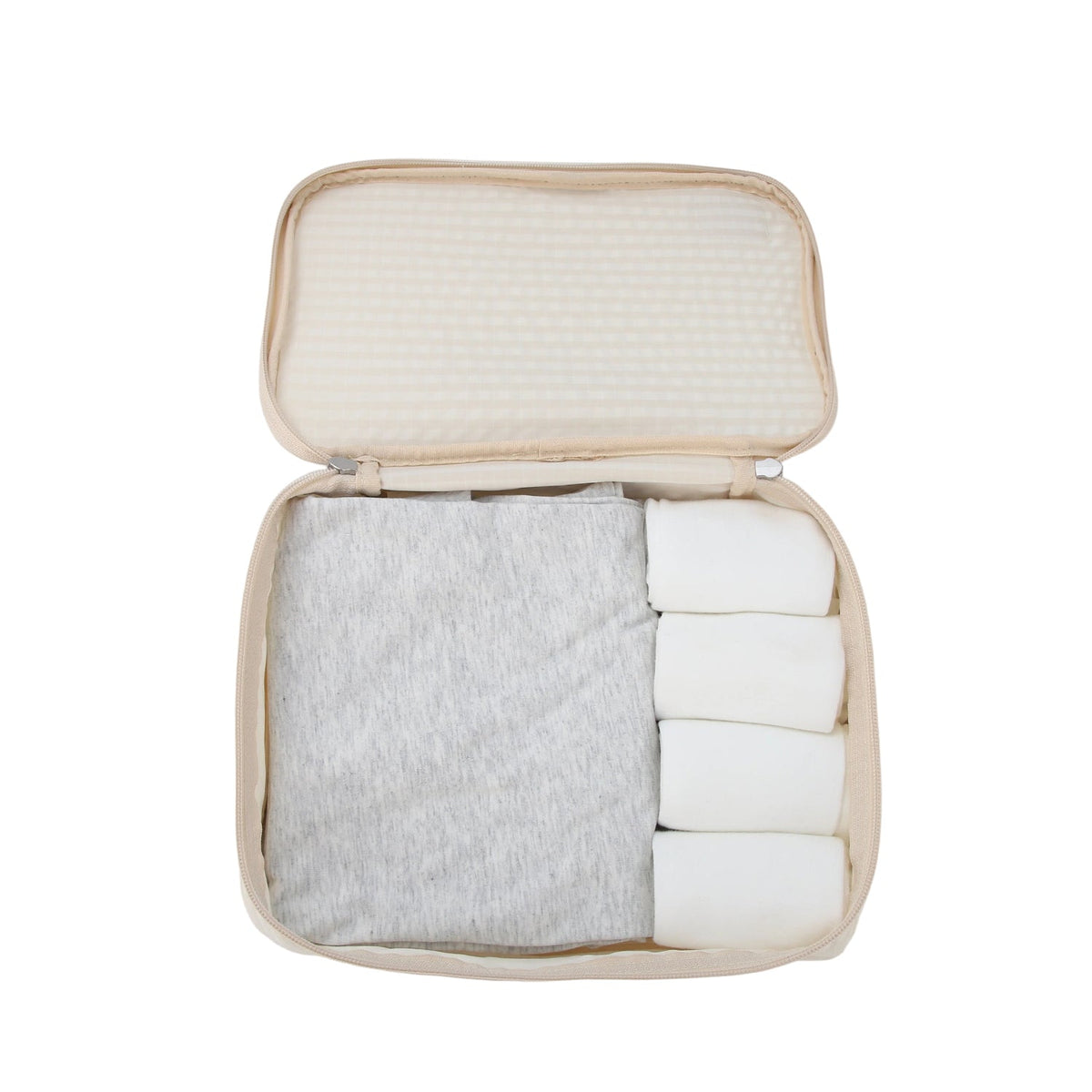 Crossing Waterproof Rayon Checked Packing Cube M - Beige