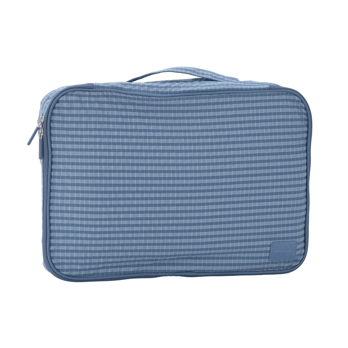 Crossing Waterproof Rayon Checked Packing Cube M - Blue