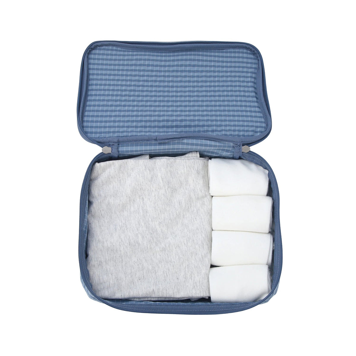 Crossing Waterproof Rayon Checked Packing Cube M - Blue
