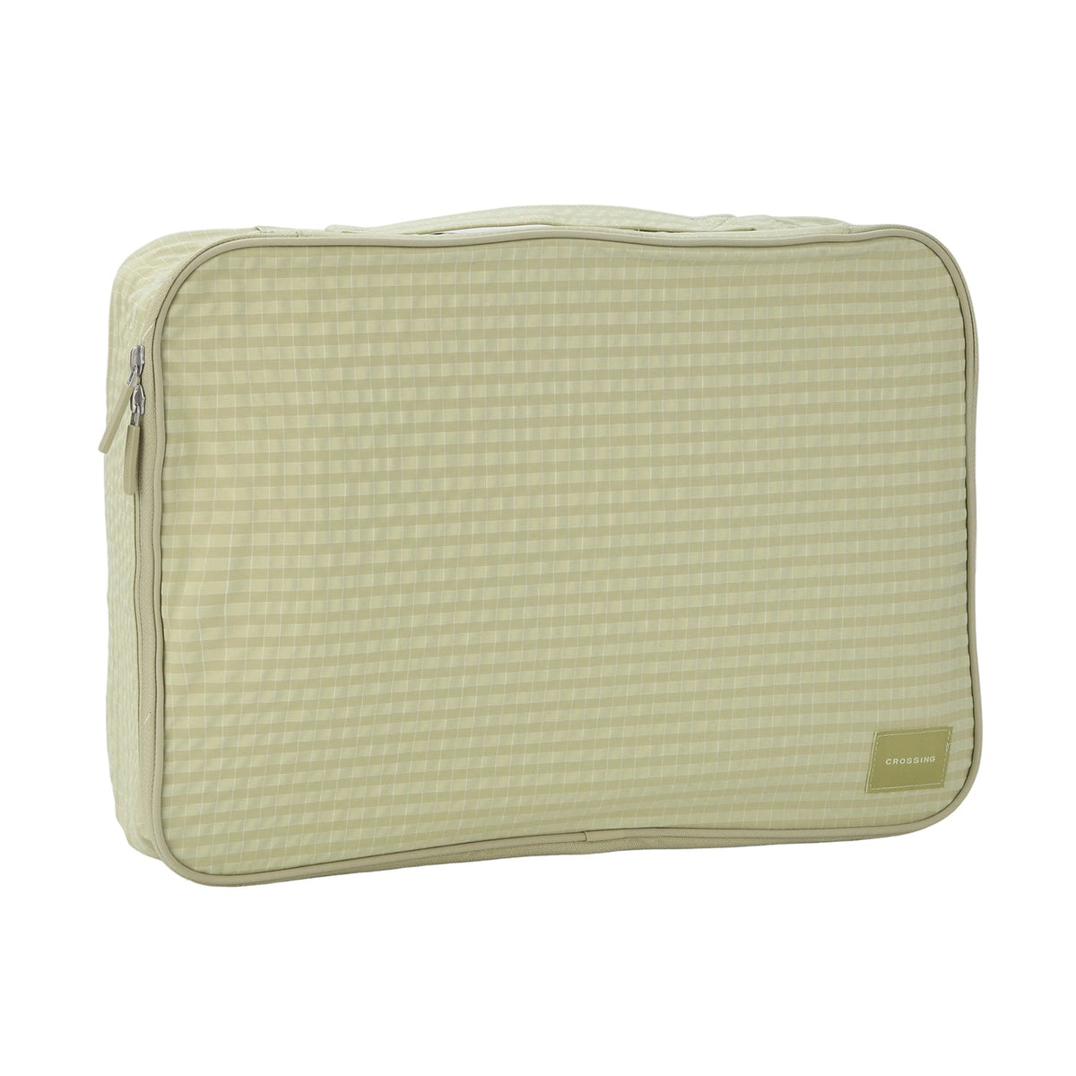 Crossing Waterproof Rayon Checked Packing Cube M - Green