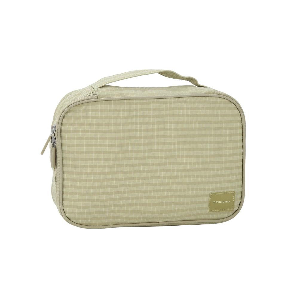 Crossing Waterproof Rayon Checked Packing Cube M - Green