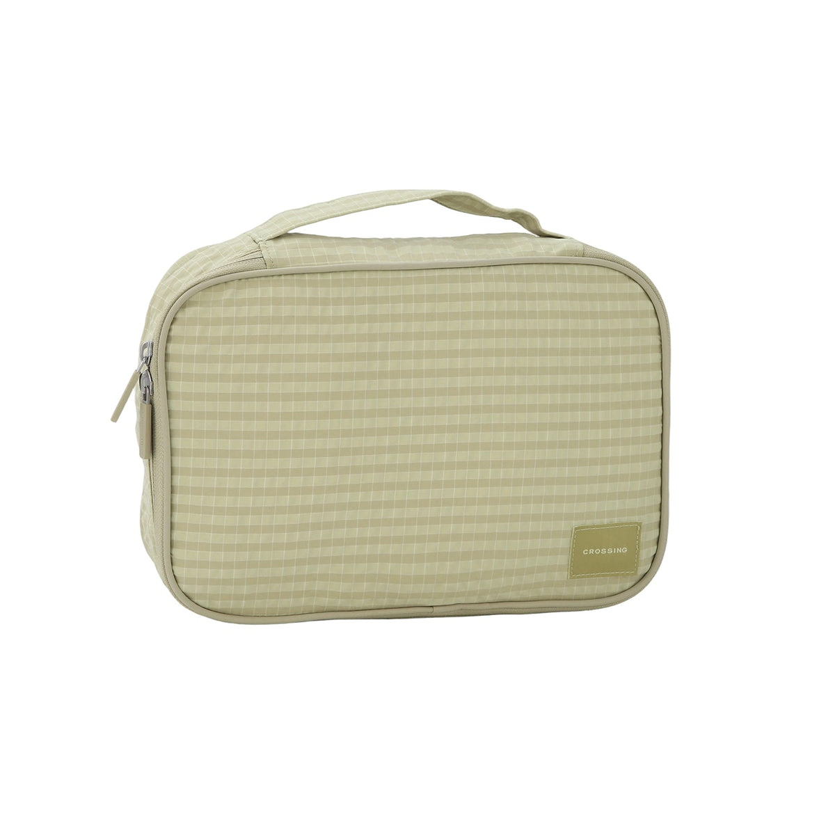 Crossing Waterproof Rayon Checked Packing Cube M - Green