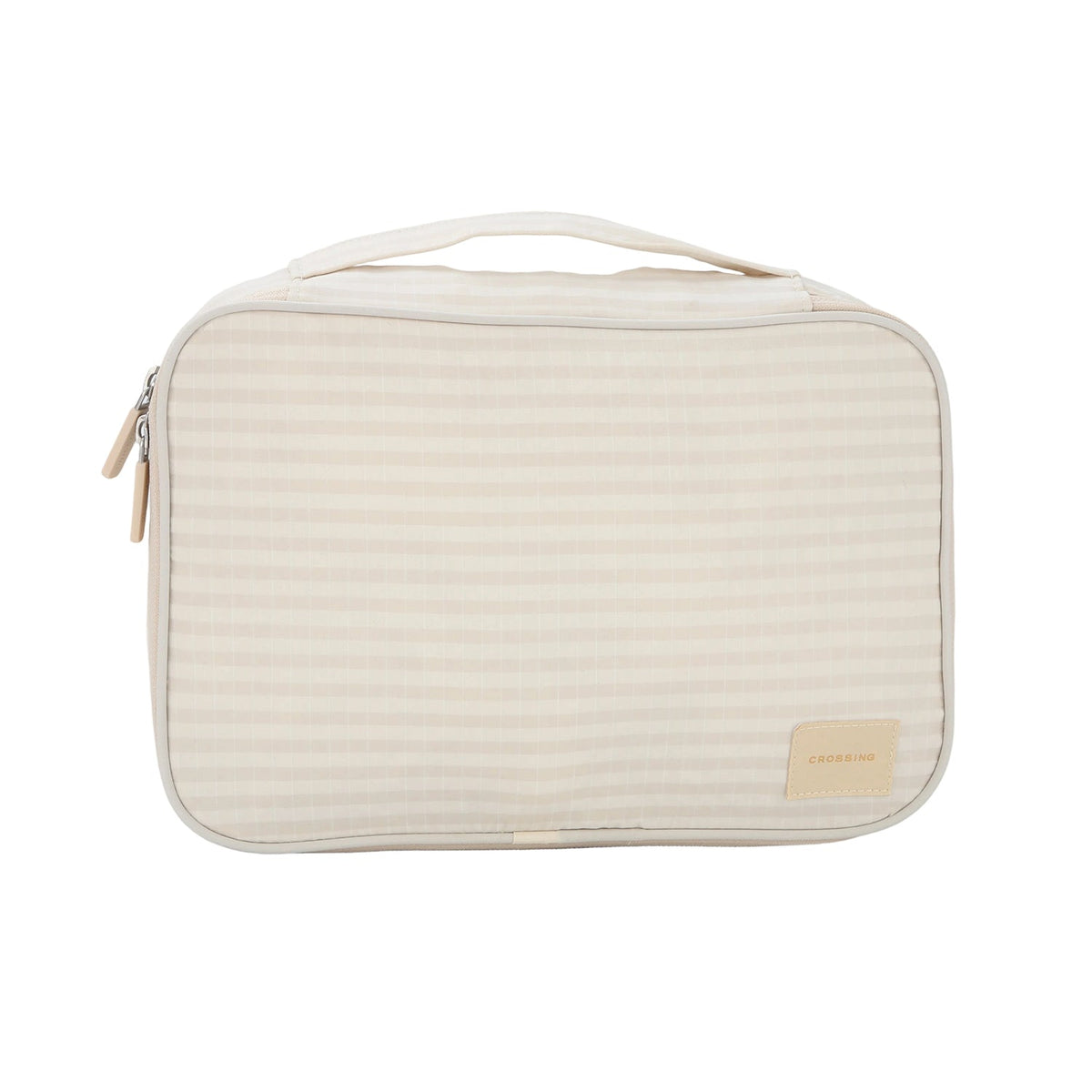 Crossing Waterproof Rayon Checked Packing Cube Set (2-Piece Set) - Beige