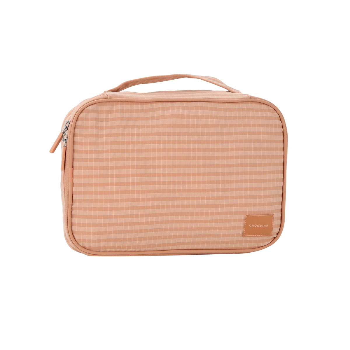 Crossing Waterproof Rayon Checked Packing Cube Set (2-Piece Set) - Coral