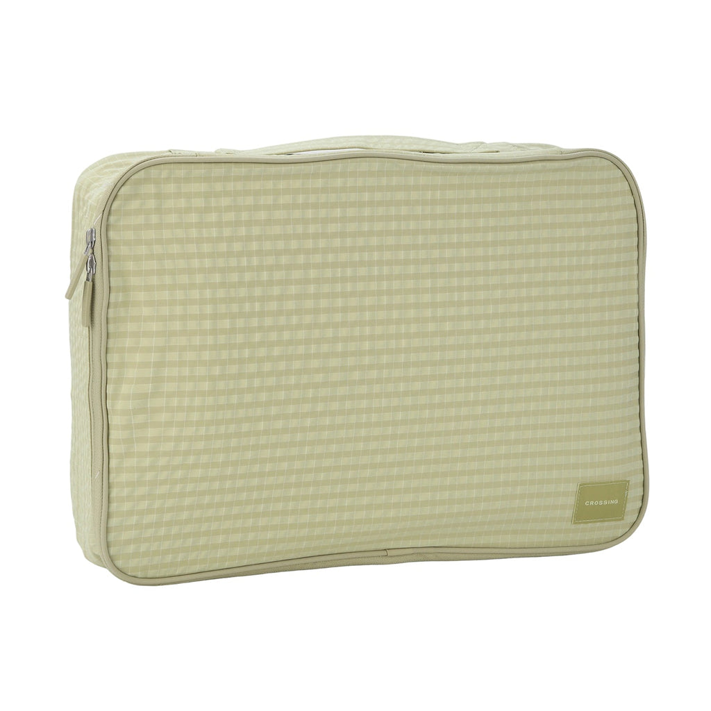Crossing Waterproof Rayon Checked Packing Cube Set (2-Piece Set) - Green