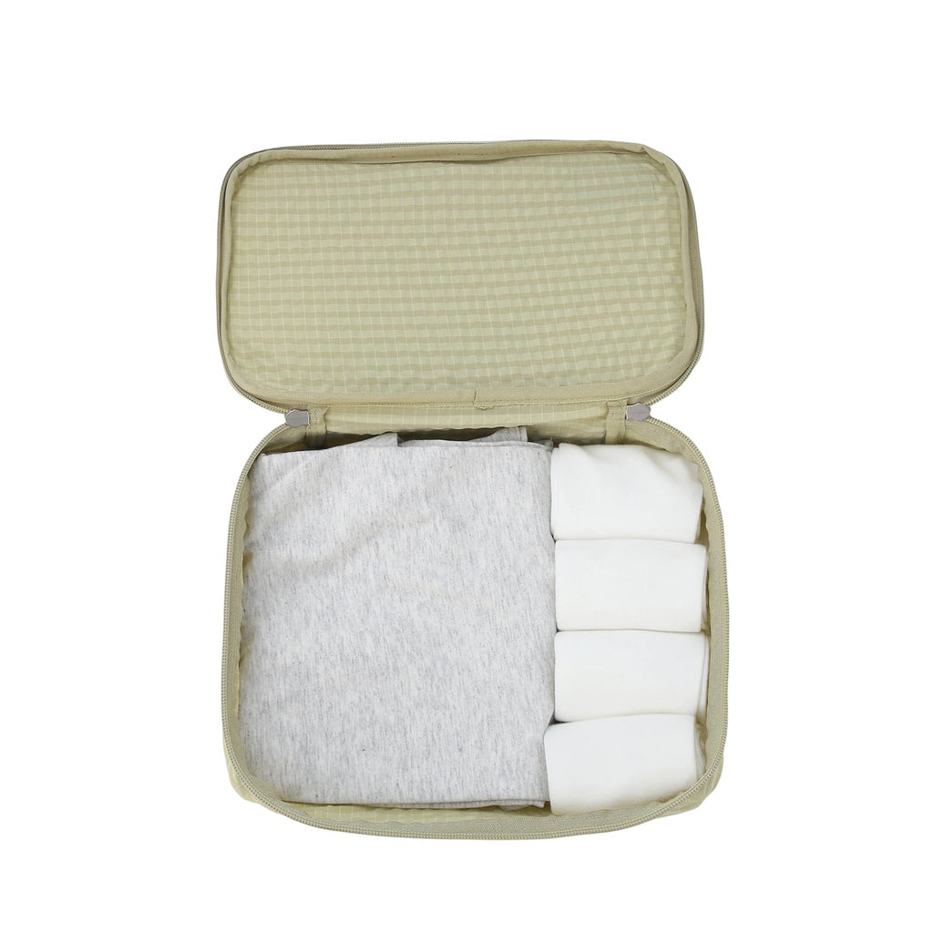 Crossing Waterproof Rayon Checked Packing Cube Set (2-Piece Set) - Green