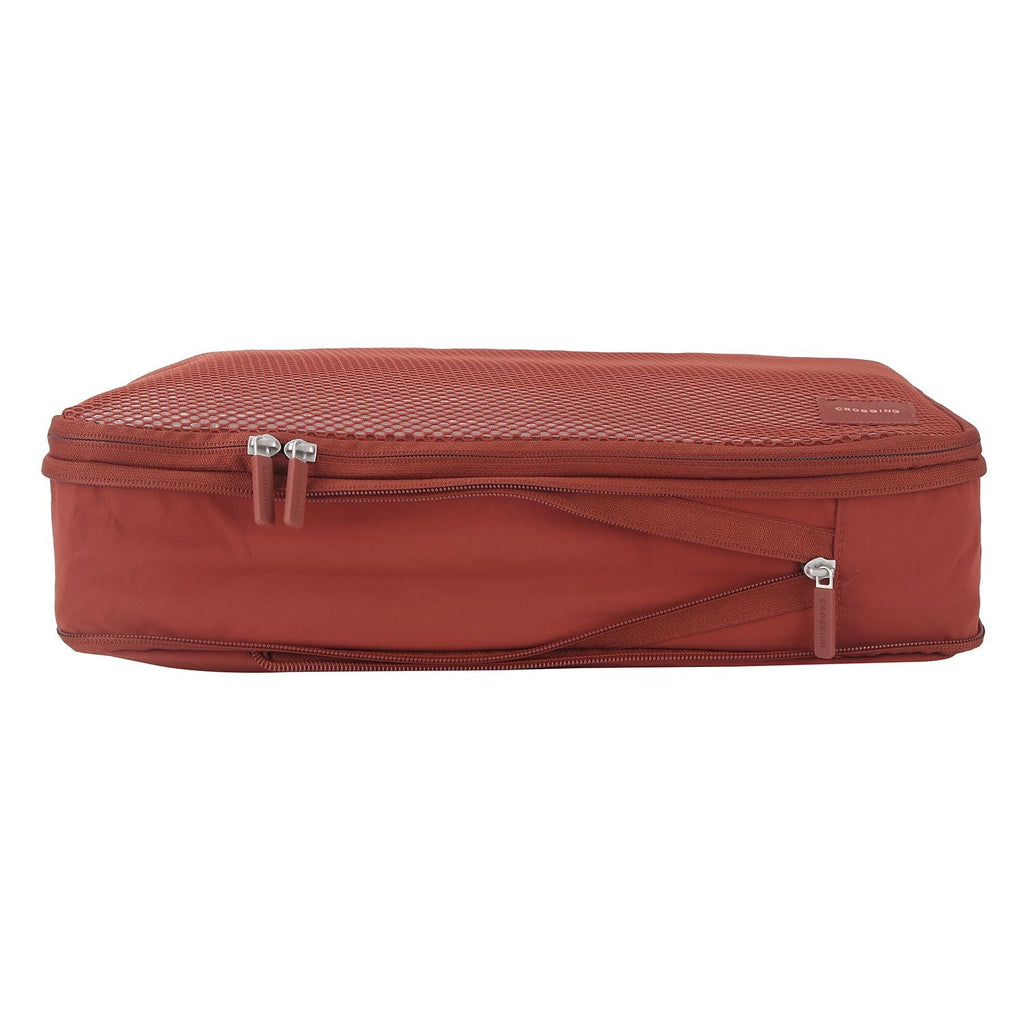 Crossing Waterproof Ripstop Nylon Compression Packing Cube M - Rust Orange