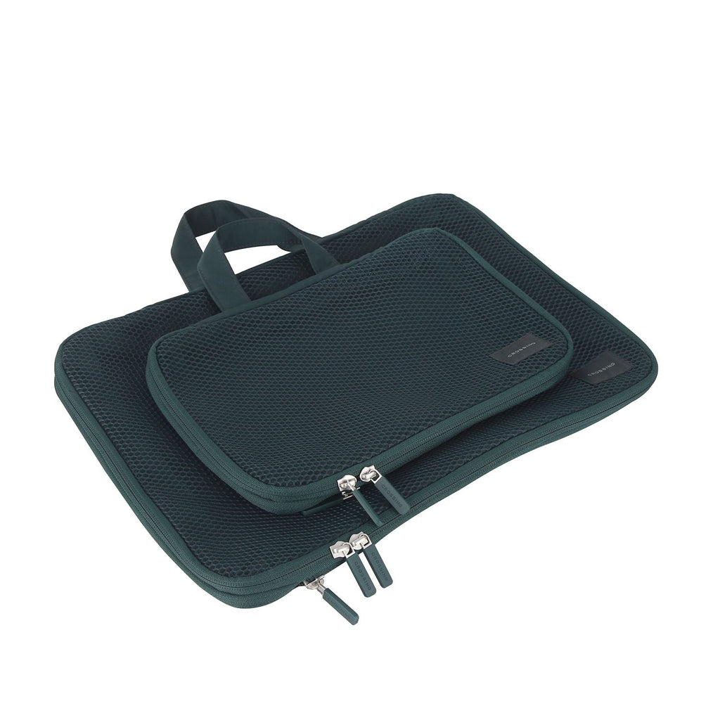 Crossing Waterproof Ripstop Nylon Compression Packing Cube Set (2-Piece Set) - Forest Green