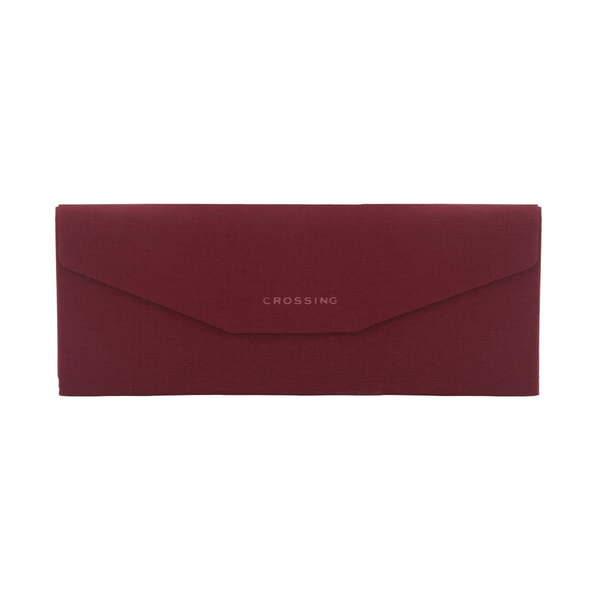 Crossing Waterproof Ripstop Nylon Foldable Glasses Case - Burgundy