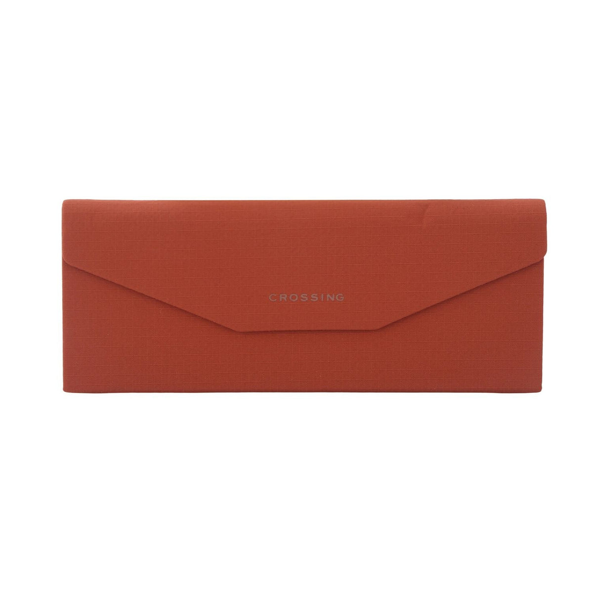 Crossing Waterproof Ripstop Nylon Foldable Glasses Case - Rust Orange