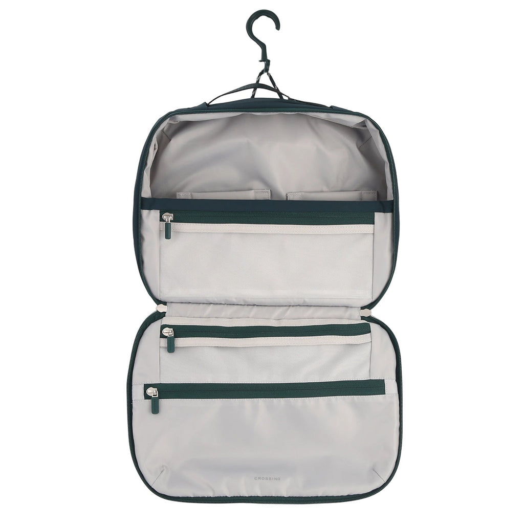 Crossing Waterproof Ripstop Nylon Hanging Toiletry Pro Plus - Forest Green