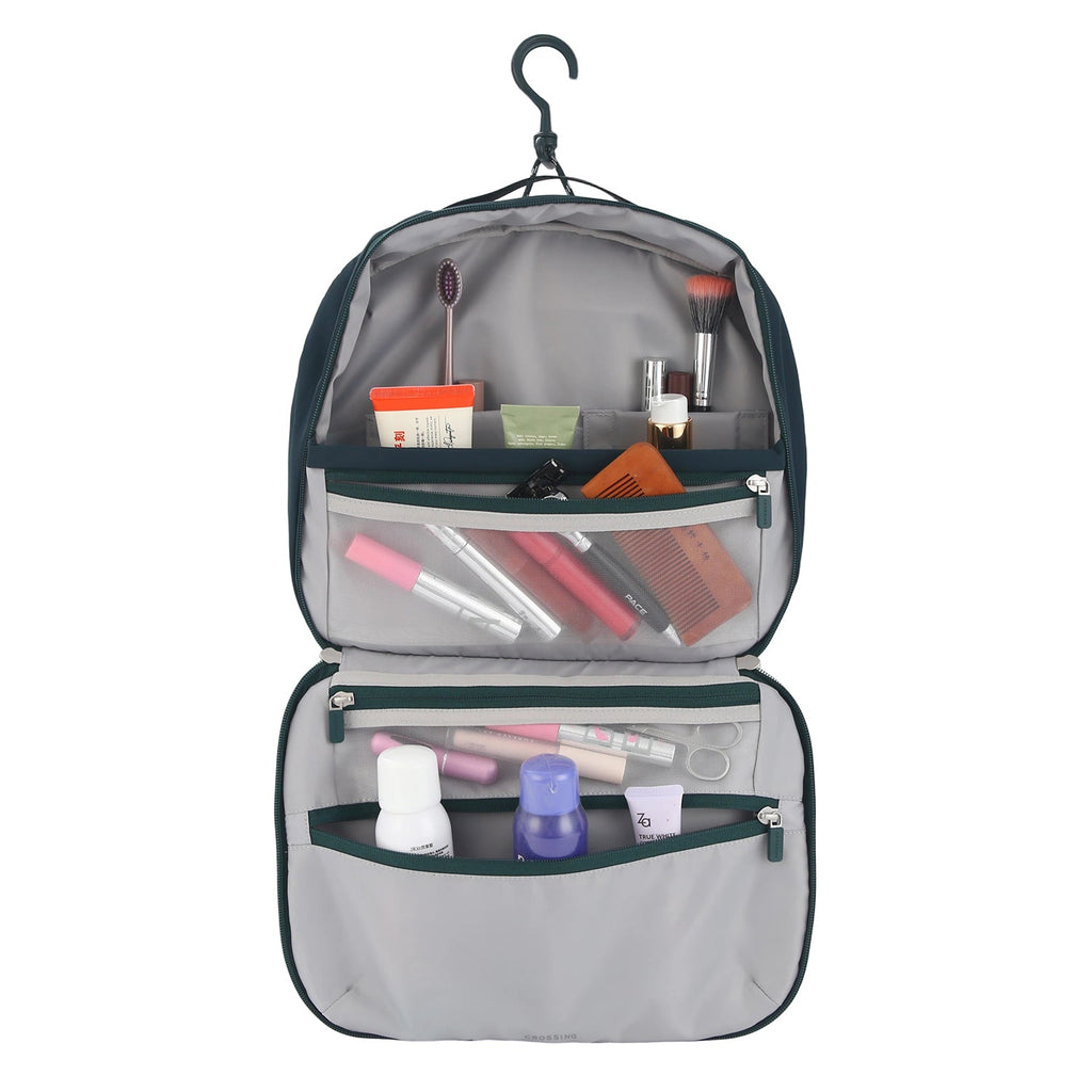 Crossing Waterproof Ripstop Nylon Hanging Toiletry Pro Plus - Forest Green