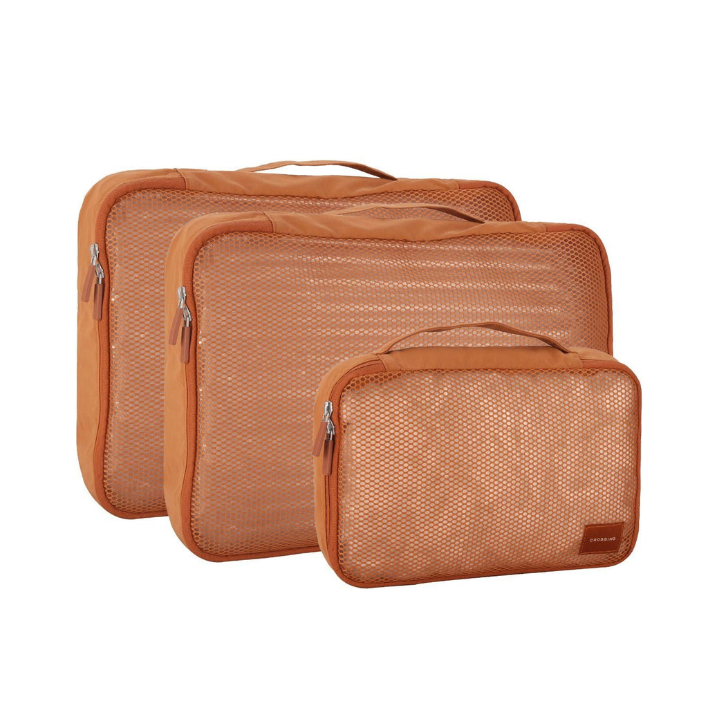 Crossing Waterproof Ripstop Nylon Packing Cube Set (4-Piece Set) - Brick