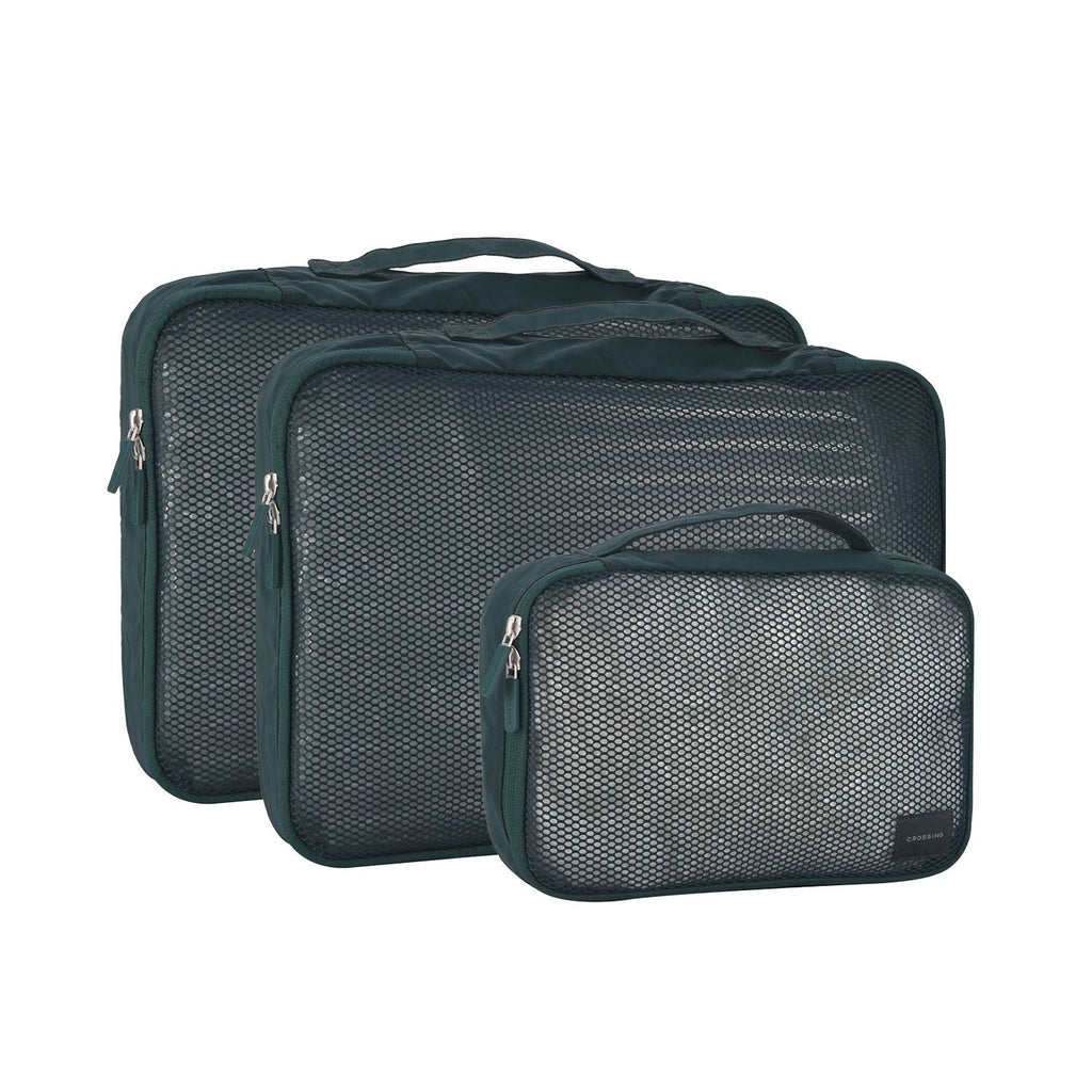 Crossing Waterproof Ripstop Nylon Packing Cube Set (4-Piece Set) - Forest Green