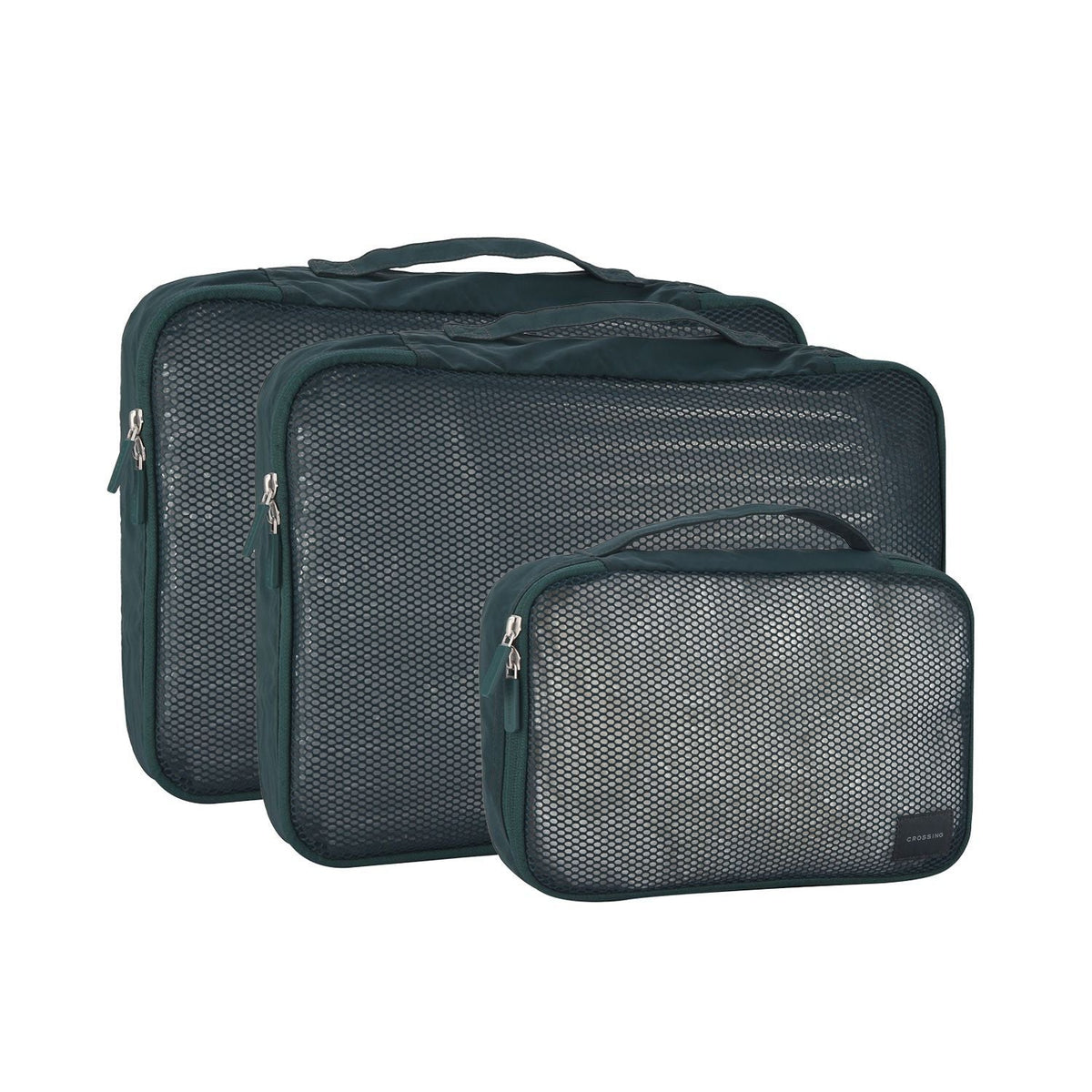 Crossing Waterproof Ripstop Nylon Packing Cube Set (4-Piece Set) - Forest Green