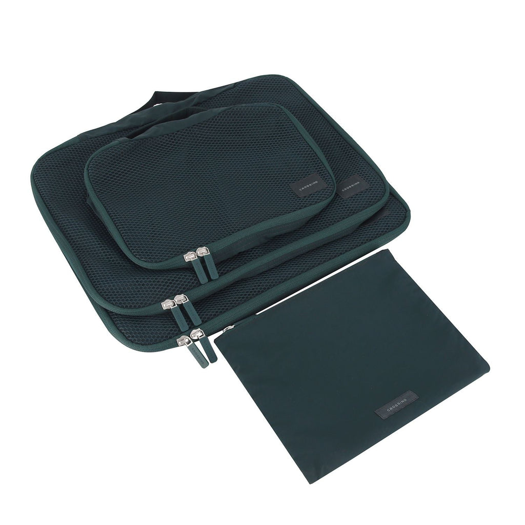 Crossing Waterproof Ripstop Nylon Packing Cube Set (4-Piece Set) - Forest Green