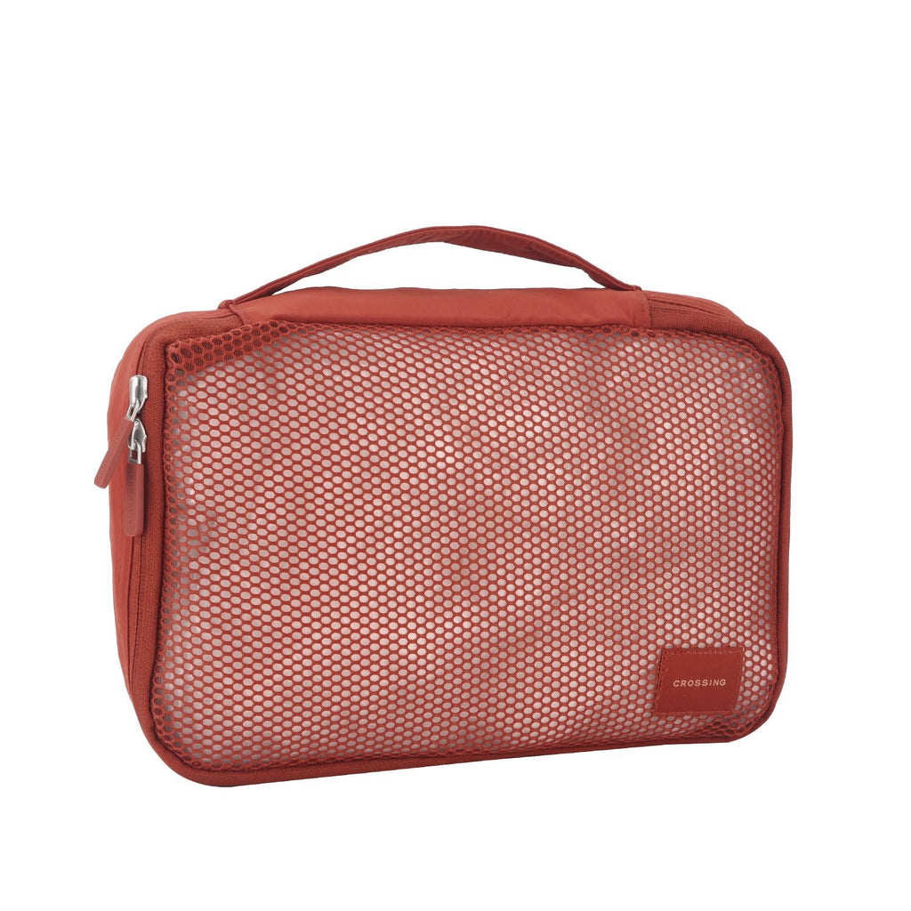 Crossing Waterproof Ripstop Nylon Packing Cube Set (4-Pieces Set) - Rust Orange