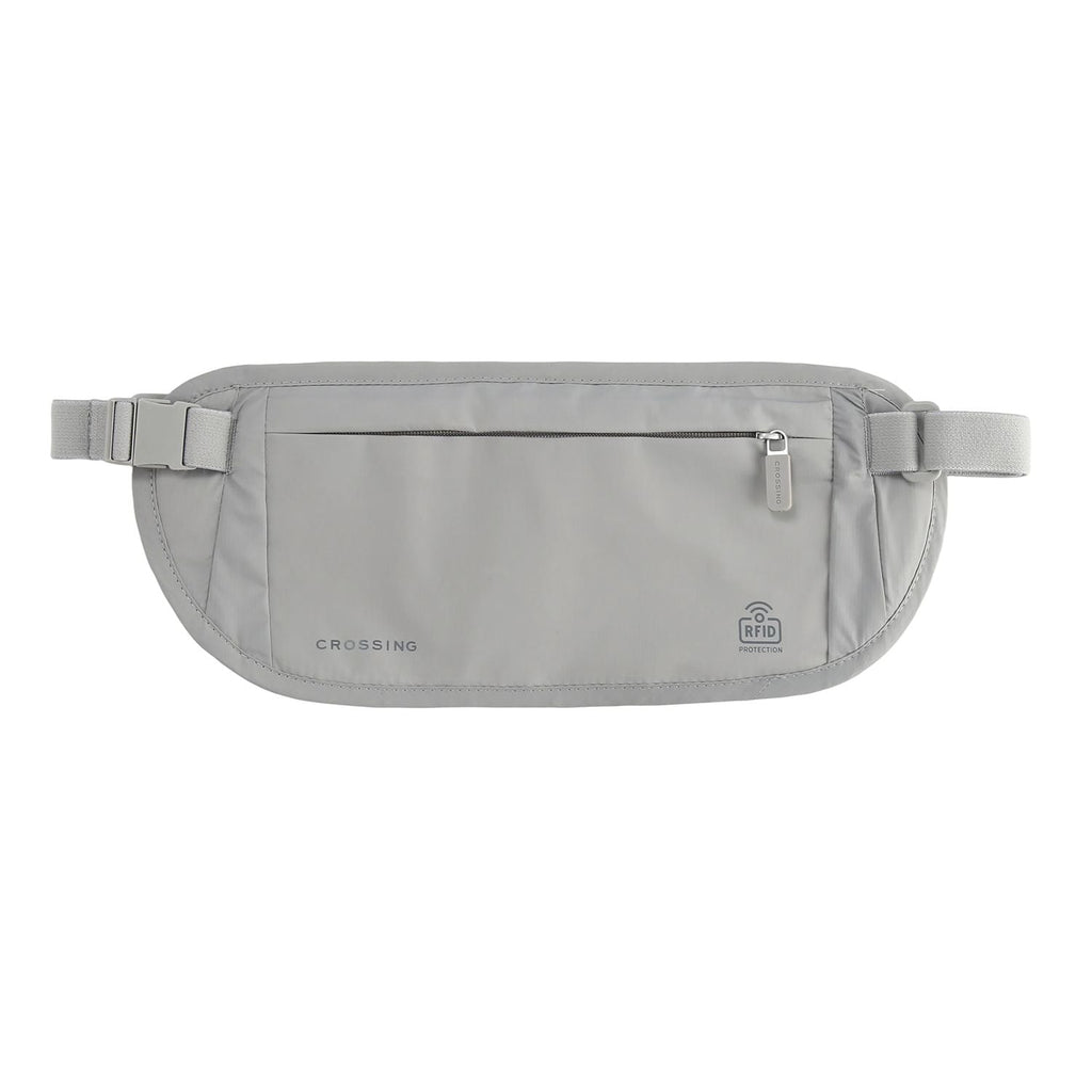 Crossing Waterproof Ripstop Nylon RFID Blocking Travel Waist Wallet - Light Grey