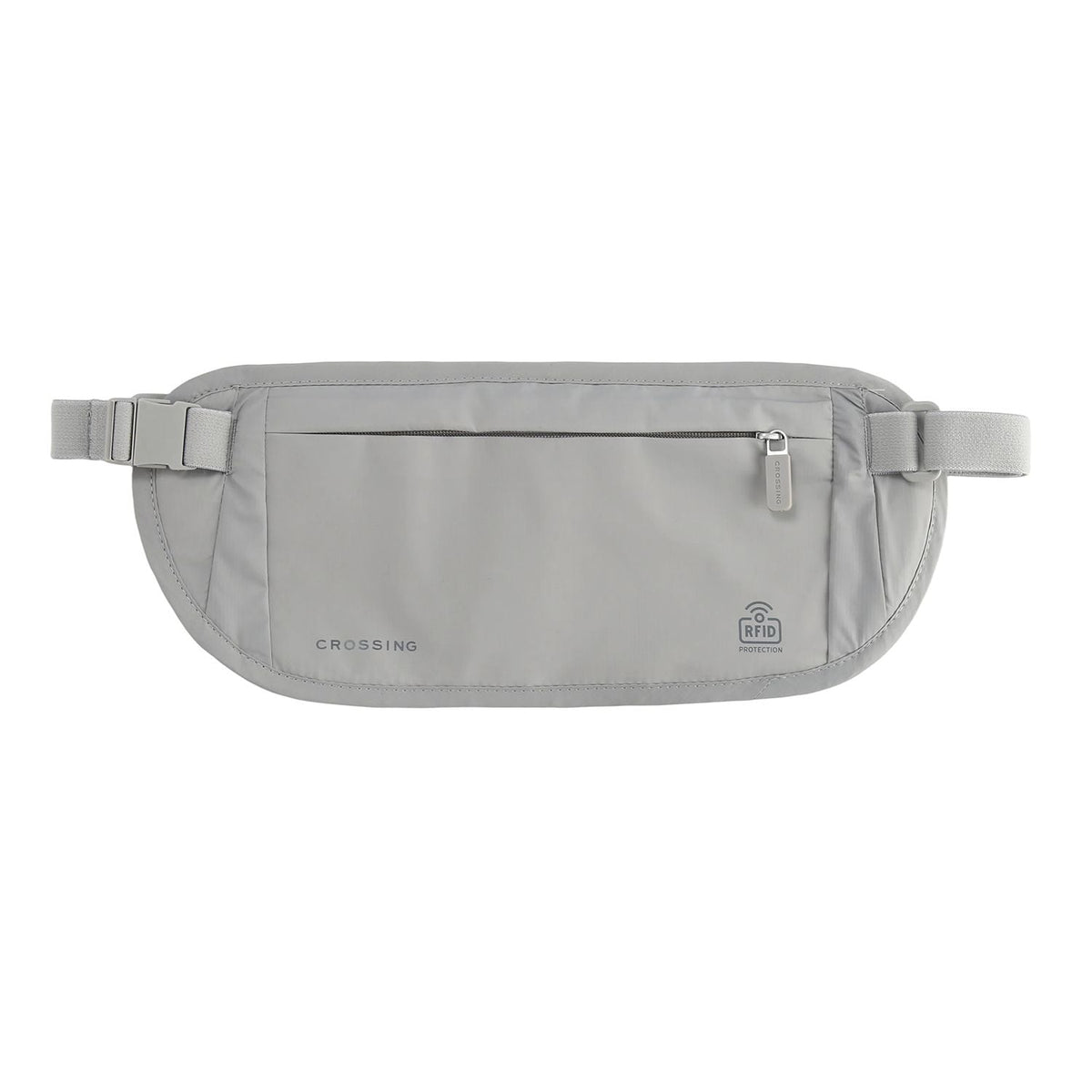 Crossing Waterproof Ripstop Nylon RFID Blocking Travel Waist Wallet - Light Grey