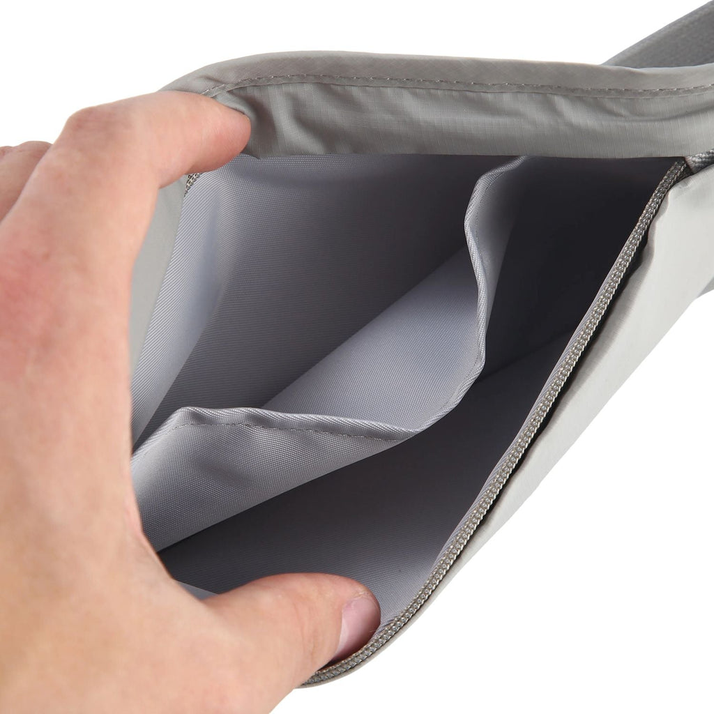 Crossing Waterproof Ripstop Nylon RFID Blocking Travel Waist Wallet - Light Grey