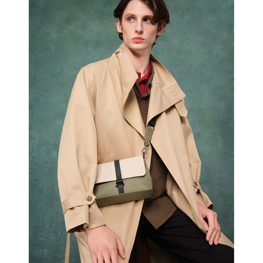 Gaston Luga Splash Crossbody Bag - Cloud Cream/Sage