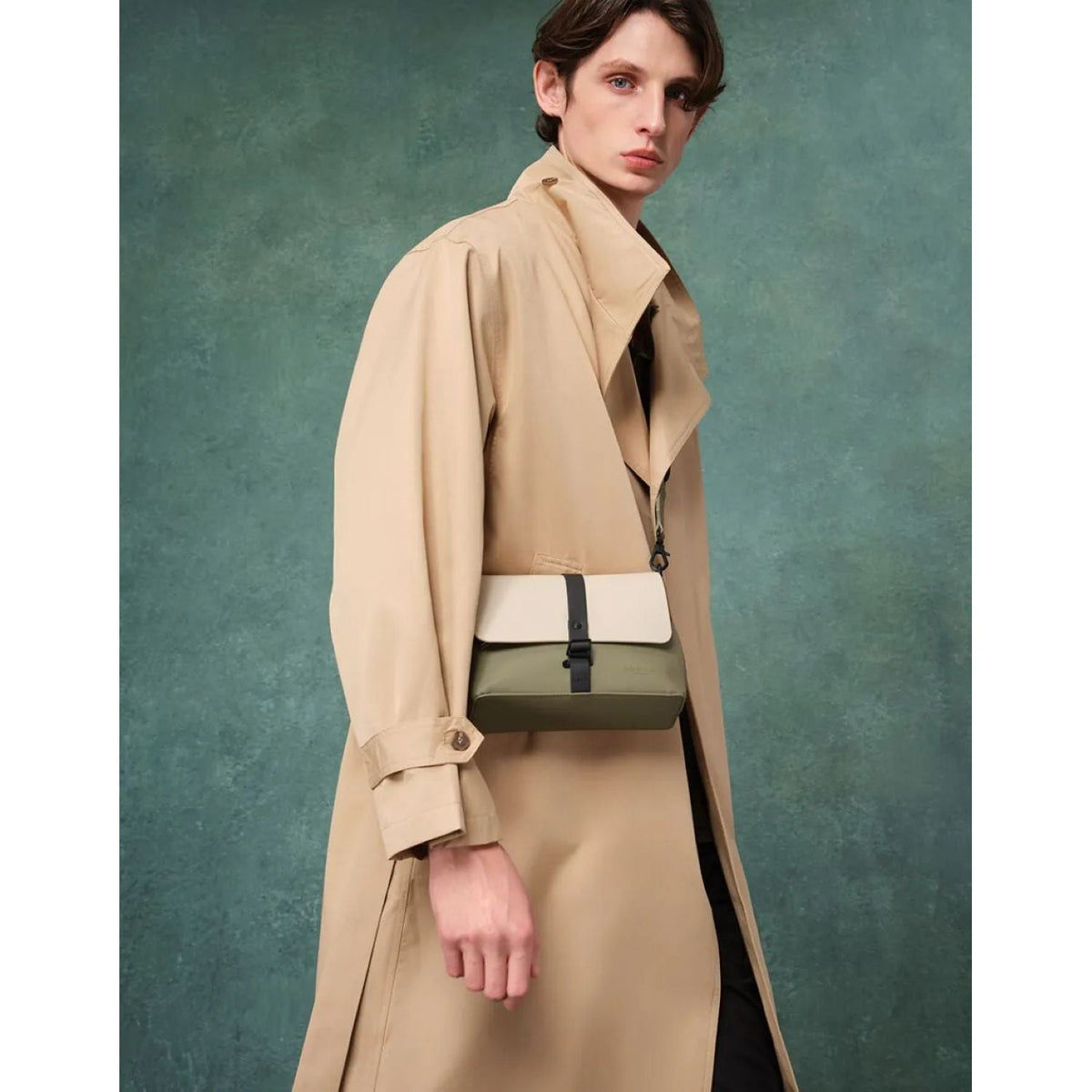 Gaston Luga Splash Crossbody Bag - Cloud Cream/Sage