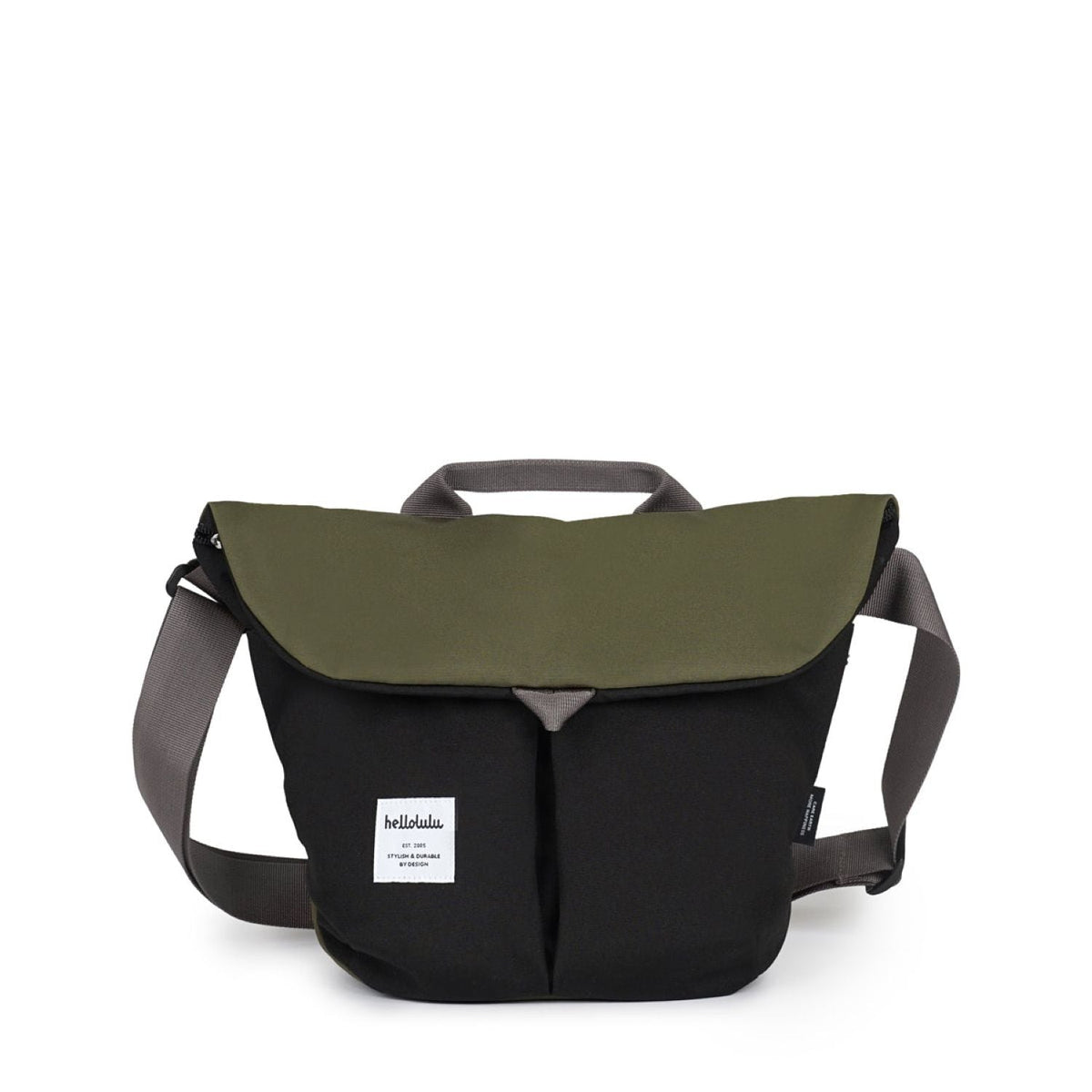 Hellolulu Kasen Shoulder Bag Recycled (Capulet Olive/Flat Black)