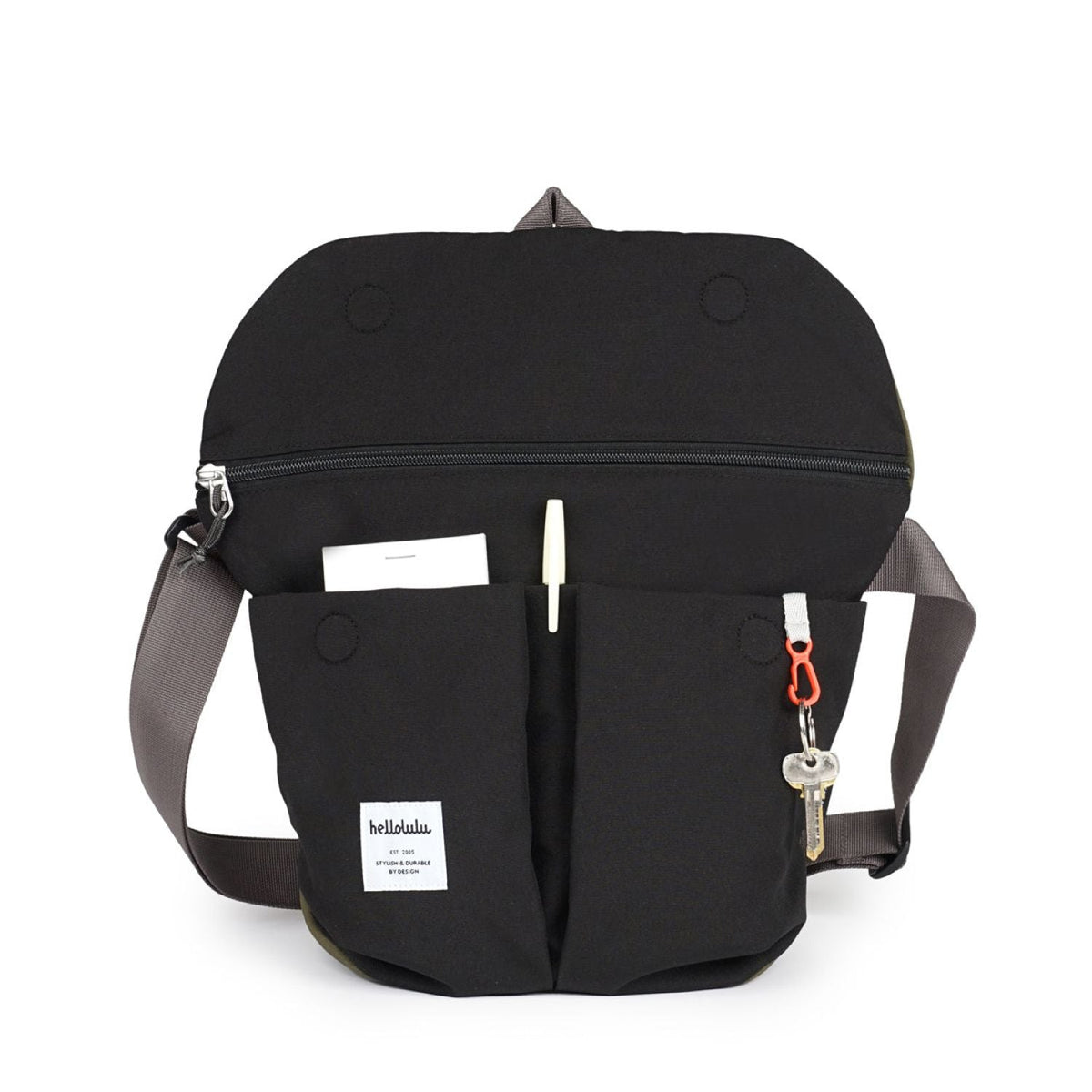 Hellolulu Kasen Shoulder Bag Recycled (Capulet Olive/Flat Black)