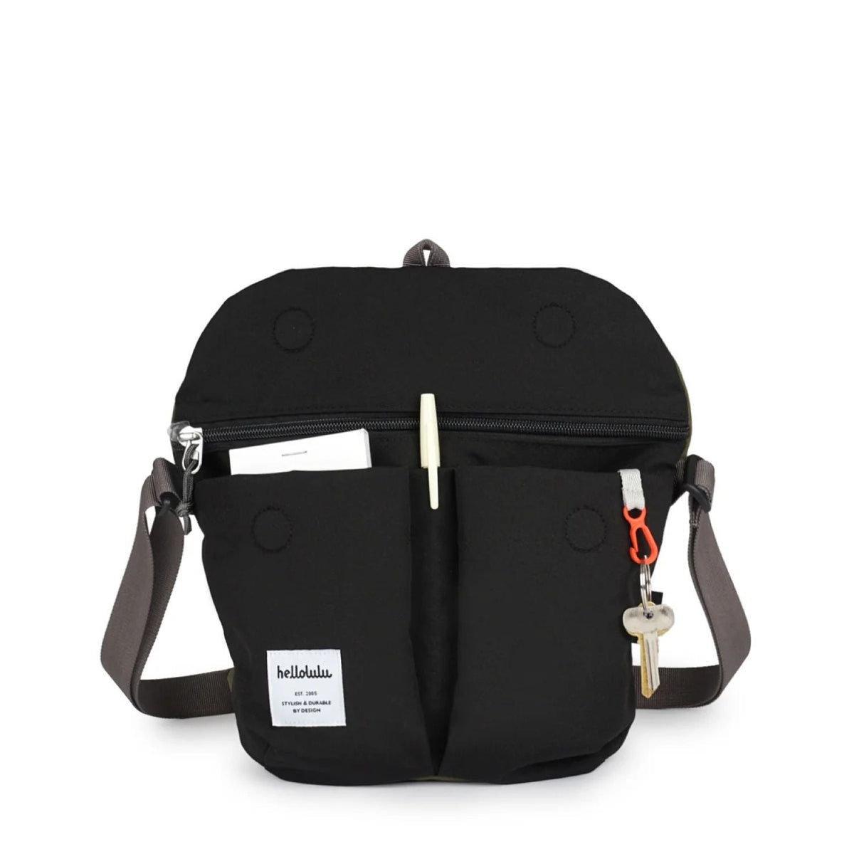 Hellolulu Mini Kasen Shoulder Bag Recycled (Capulet Olive/Flat Black)