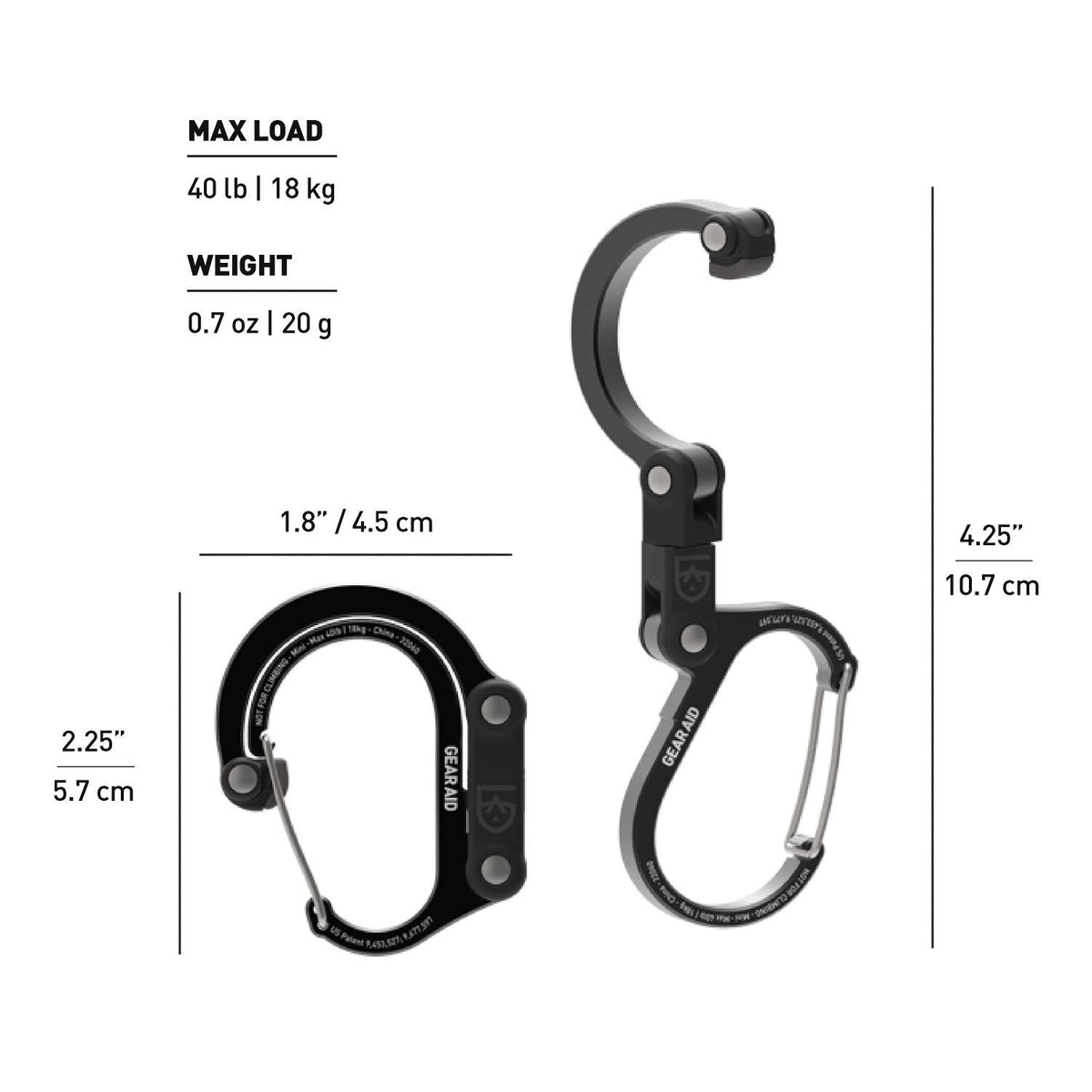 Heroclip Carabiner Mini - Forest Green