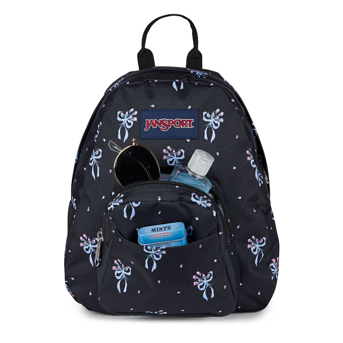Jansport Half Pint Mini Backpack - Pastel Petals Black/Blue/Pink/Green