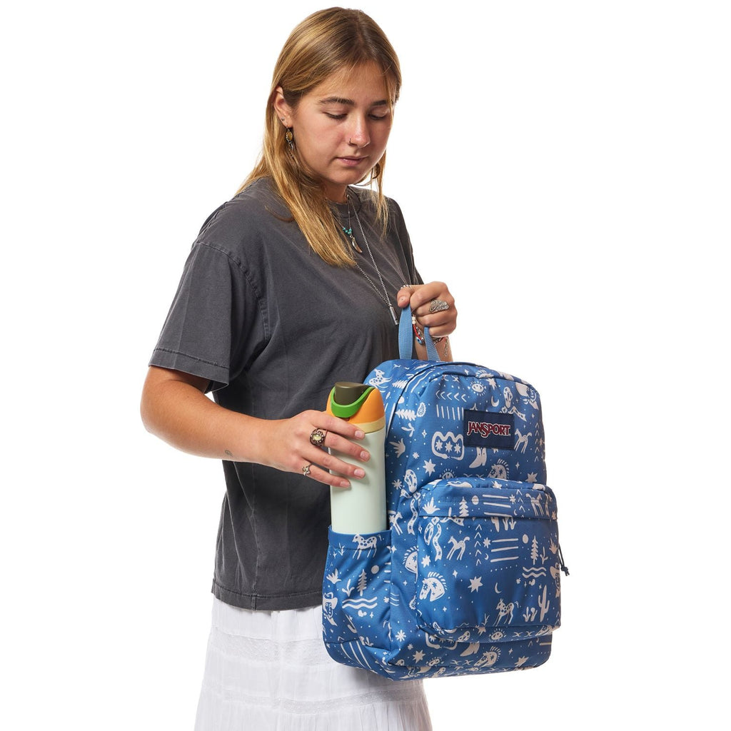 Jansport Superbreak Plus - Yeehaw And Horses Elemental Blue/Cream