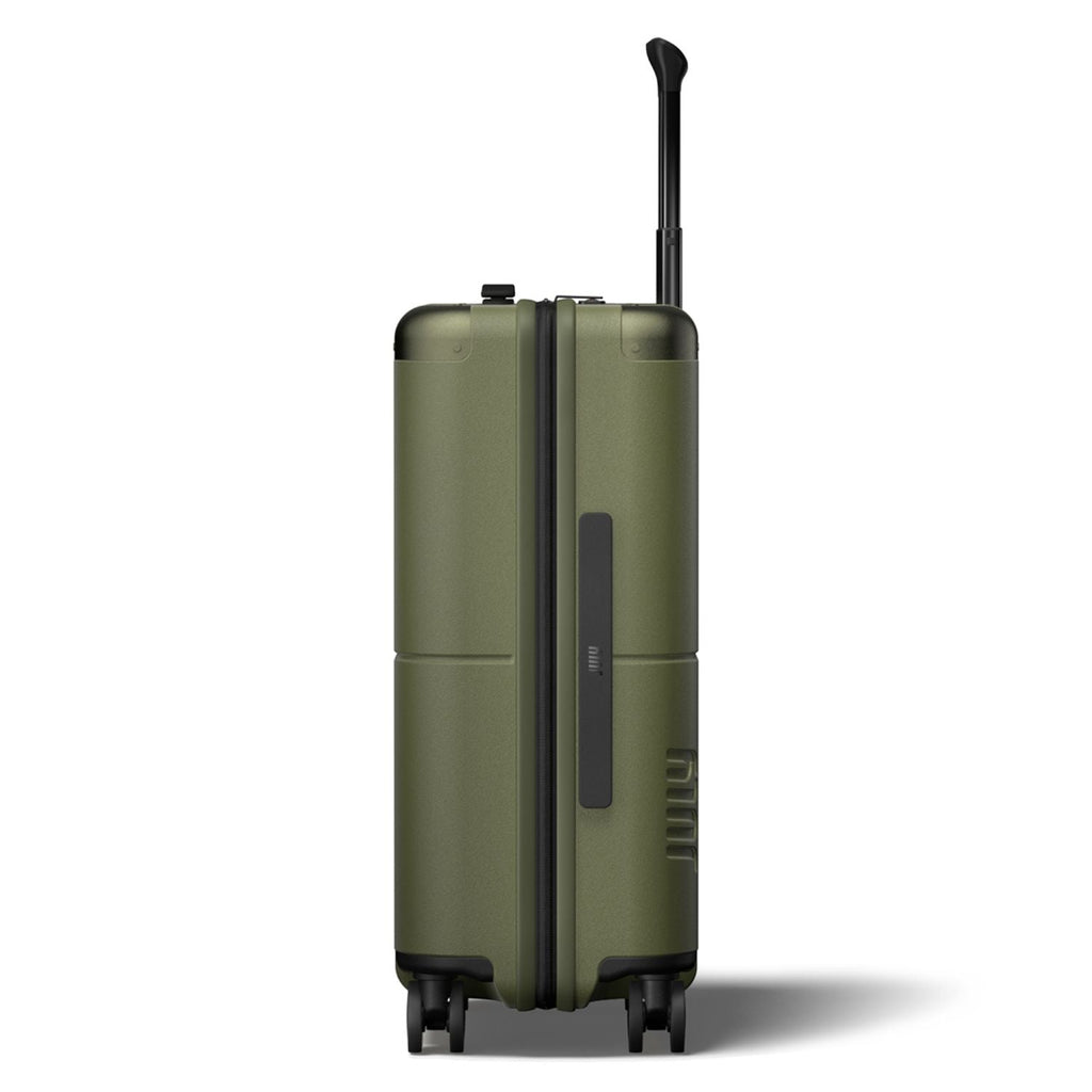 July Carry On Original Polycarbonate  21" Luggage With Casesafe Tracking & Power Bank & Usb/Usb-C Cable - Olive