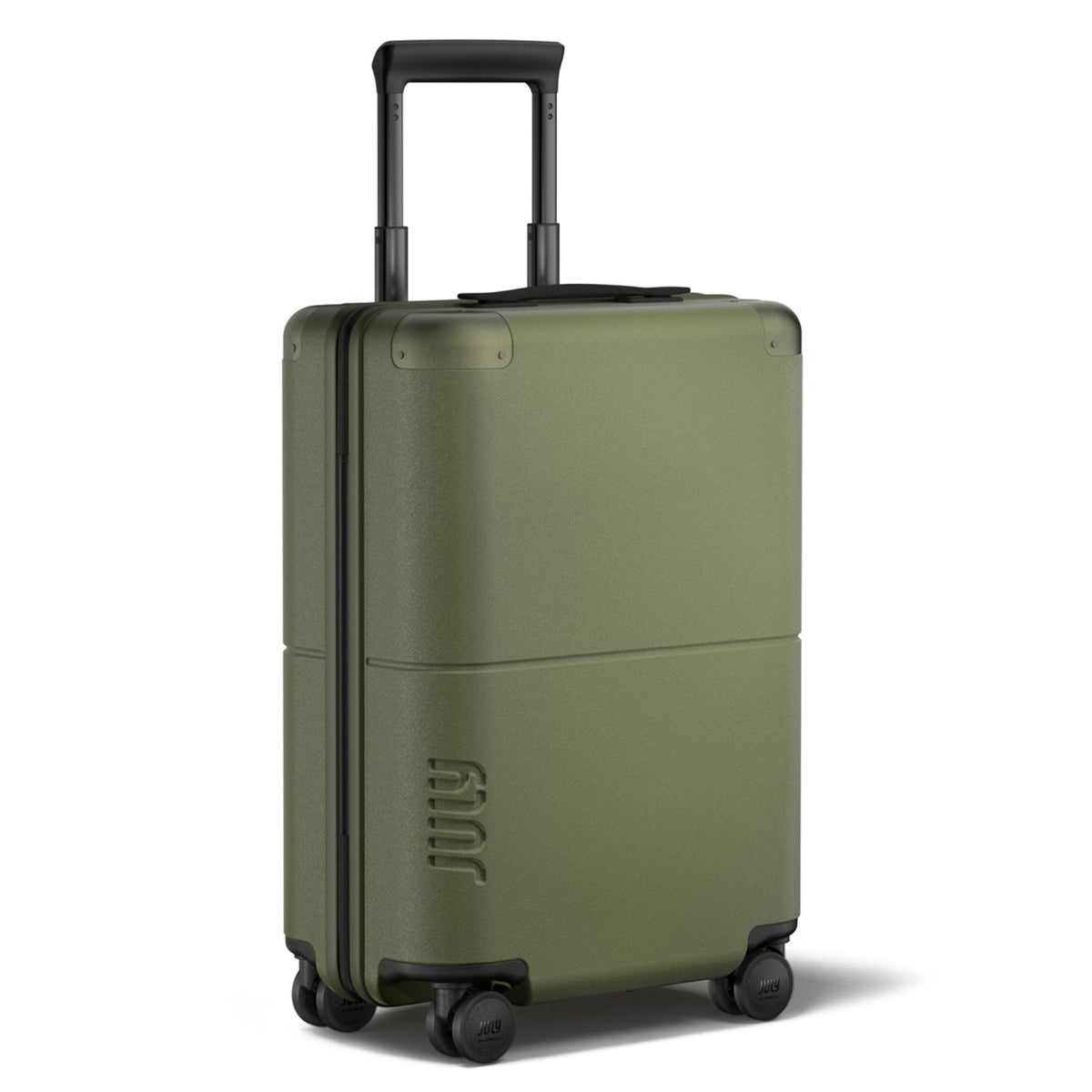 July Carry On Original Polycarbonate  21" Luggage With Casesafe Tracking & Power Bank & Usb/Usb-C Cable - Olive