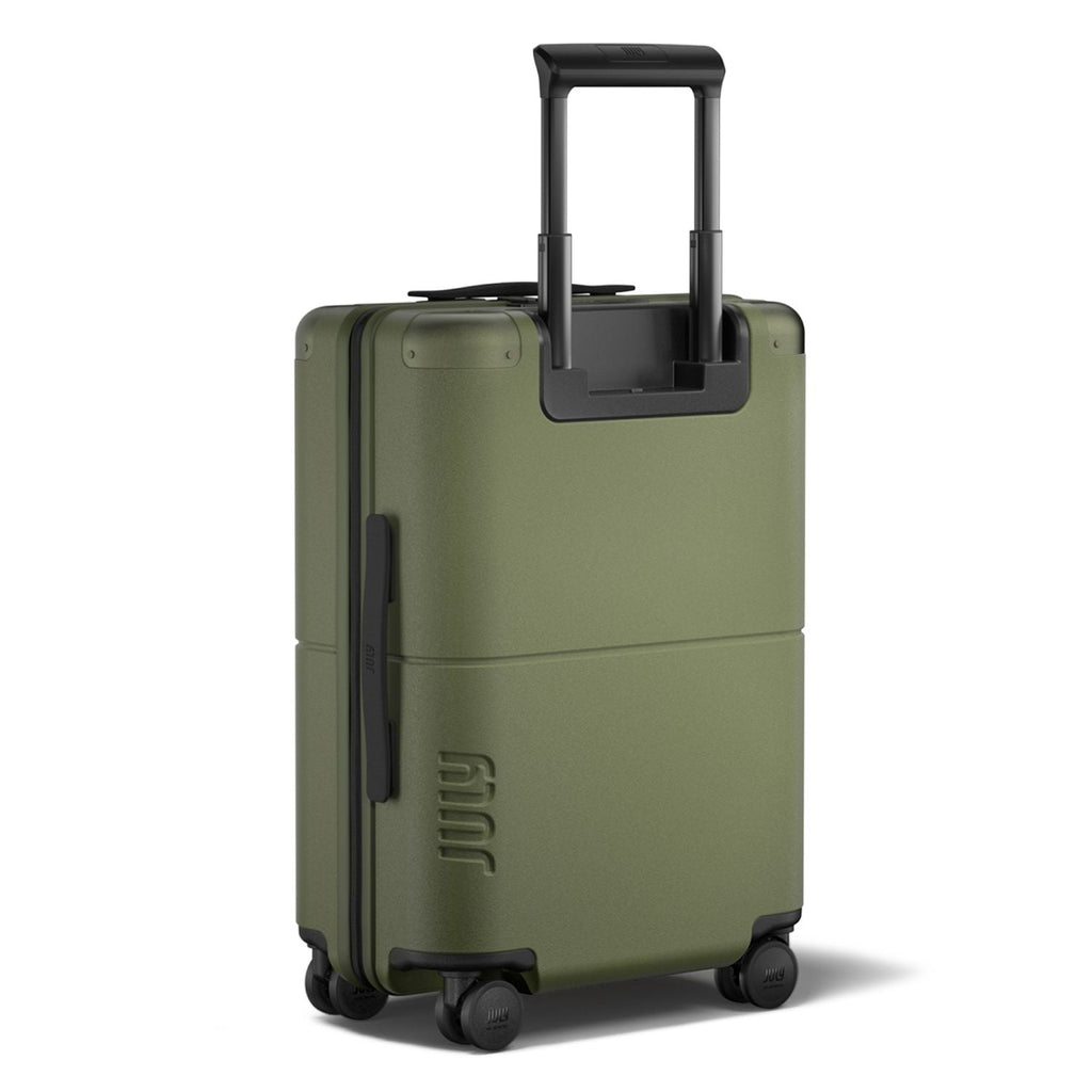July Carry On Original Polycarbonate  21" Luggage With Casesafe Tracking & Power Bank & Usb/Usb-C Cable - Olive