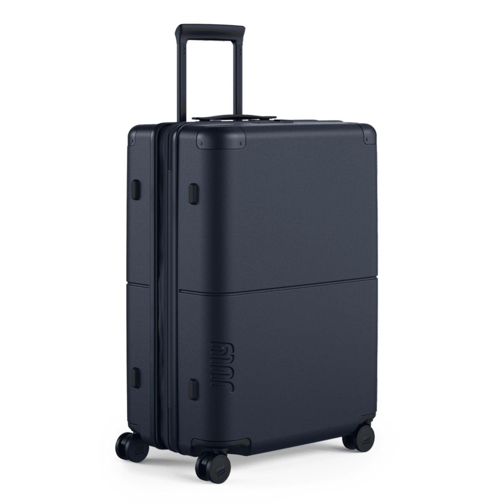 July Checked Expandable Polycarbonate With Casesafe Tracking 26" Luggage - Navy