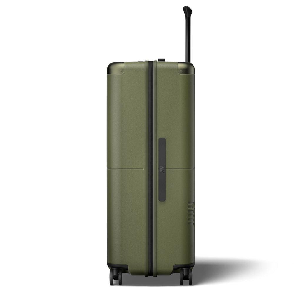 July Checked Plus Polycarbonate With Casesafe Tracking 30" Luggage - Olive