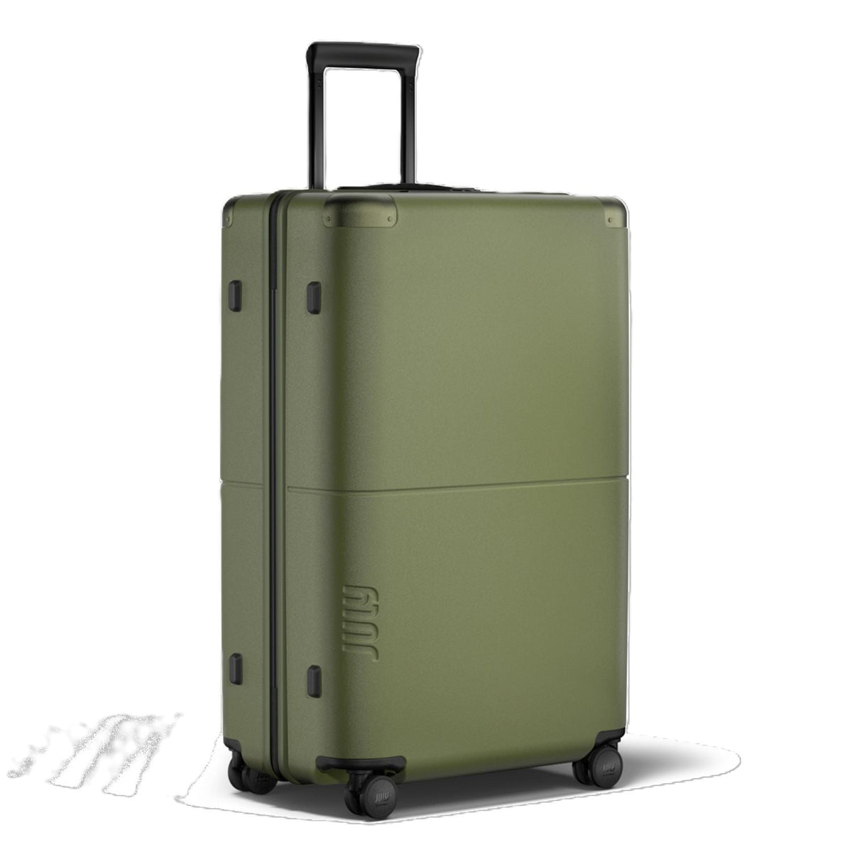 July Checked Plus Polycarbonate With Casesafe Tracking 30" Luggage - Olive
