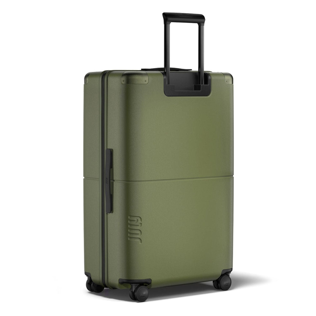 July Checked Plus Polycarbonate With Casesafe Tracking 30" Luggage - Olive