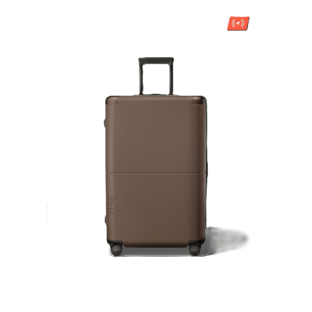 July Checked Polycarbonate With Casesafe Tracking 26" Luggage - Dark Brown