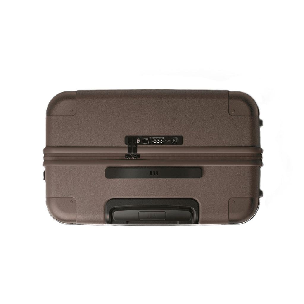 July Checked Polycarbonate With Casesafe Tracking 26" Luggage - Dark Brown