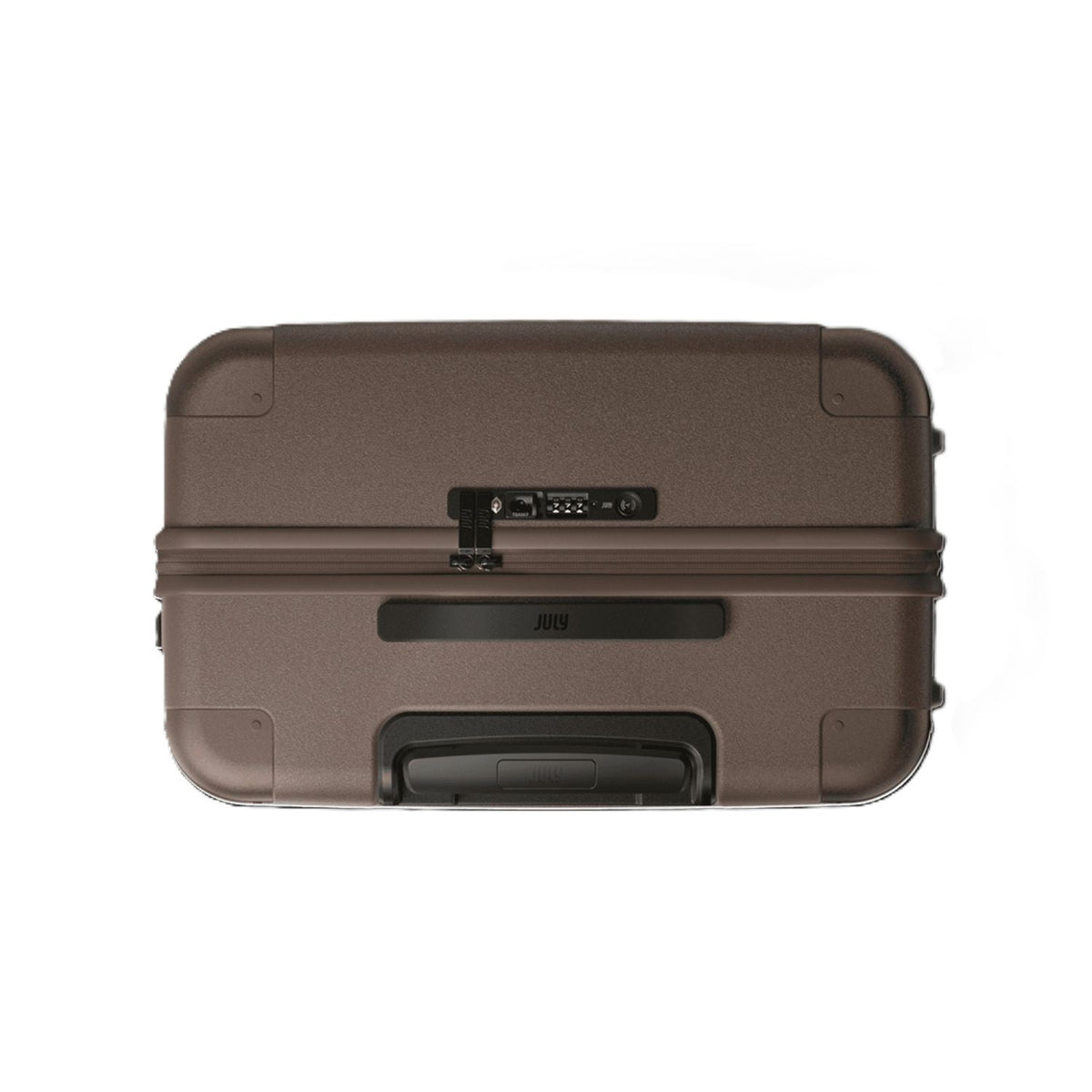 July Checked Polycarbonate With Casesafe Tracking 26" Luggage - Dark Brown
